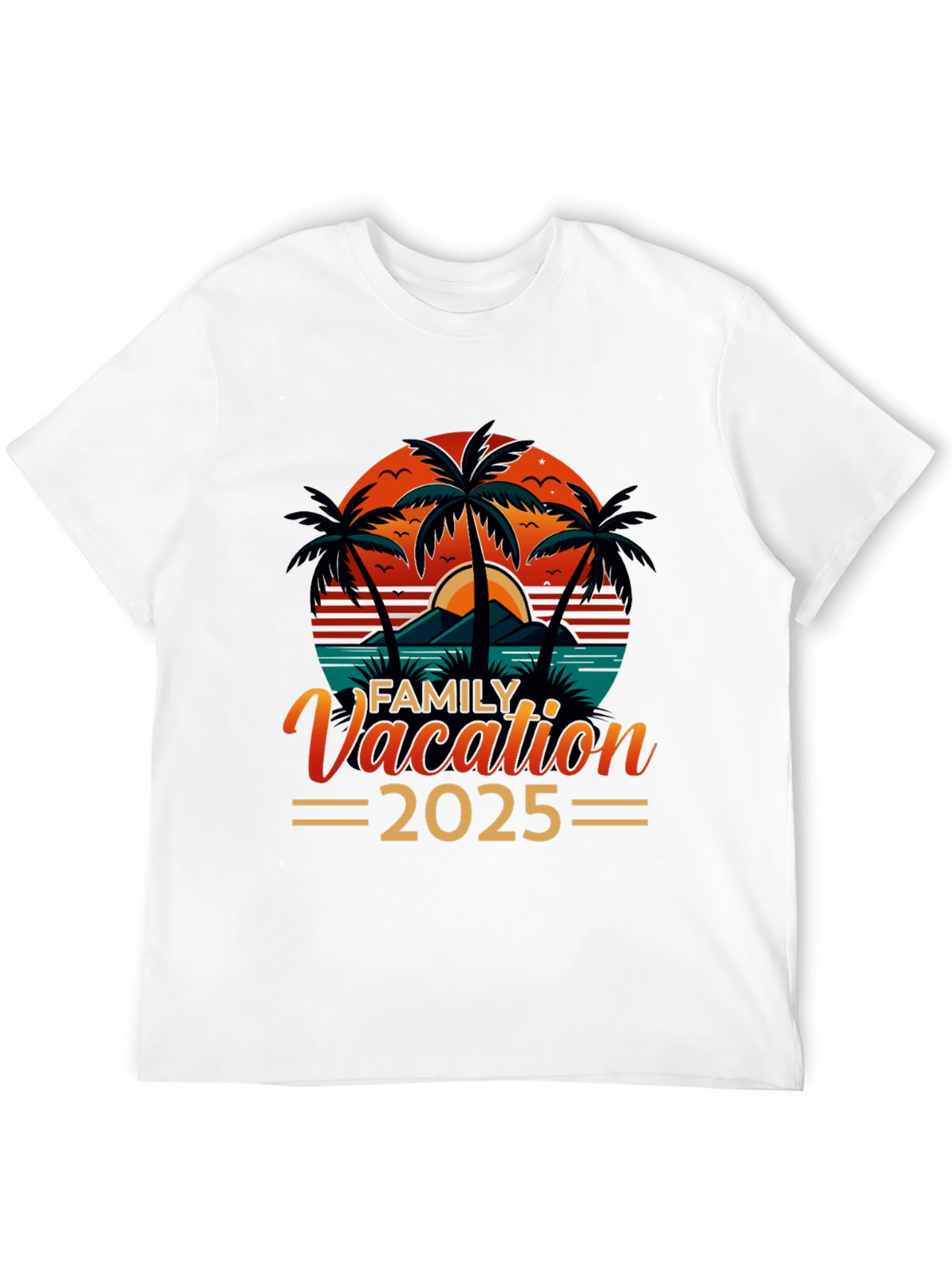 Family Vacation 2025 Black T-Shirt