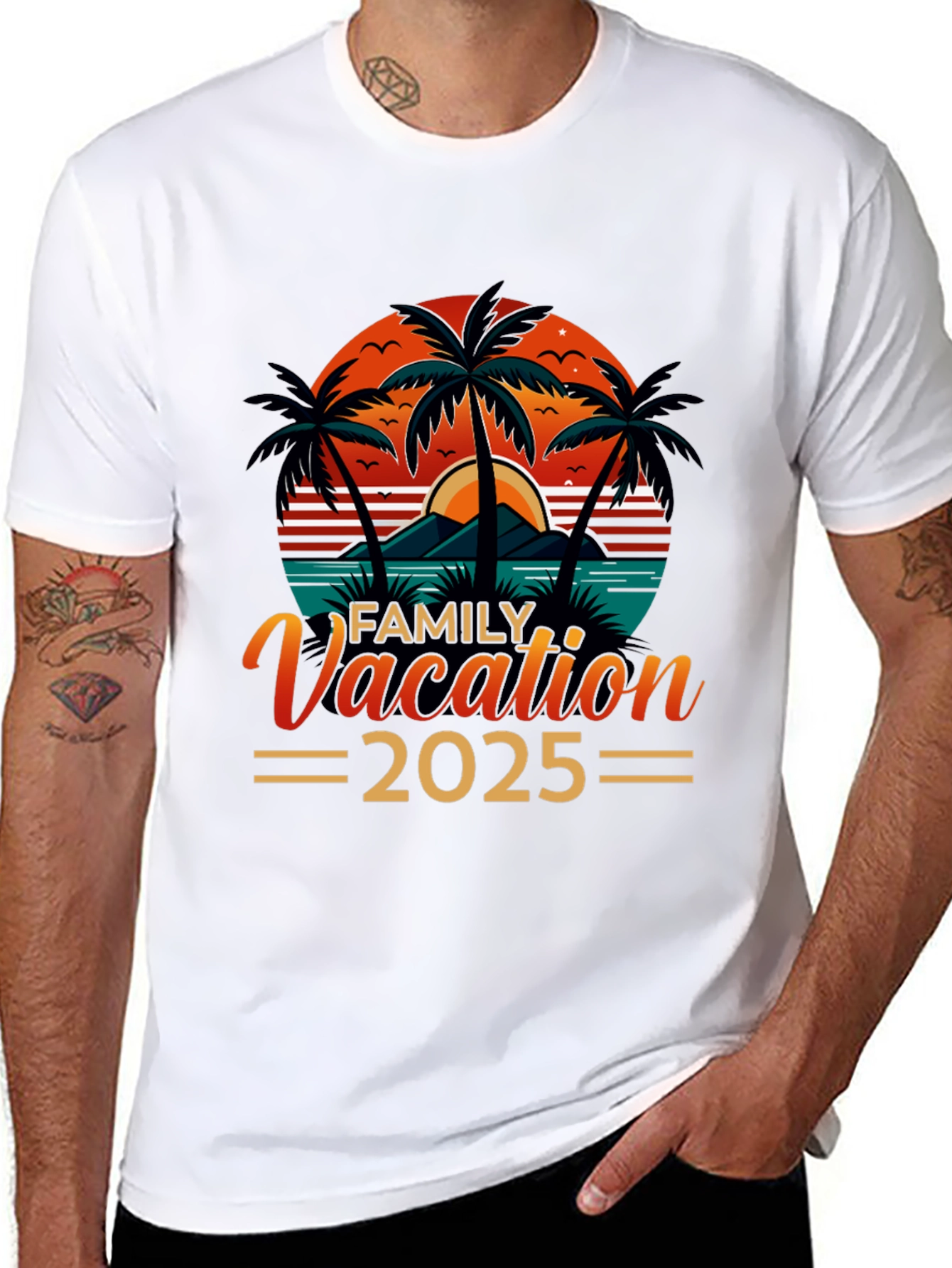 Family Vacation 2025 Black T-Shirt