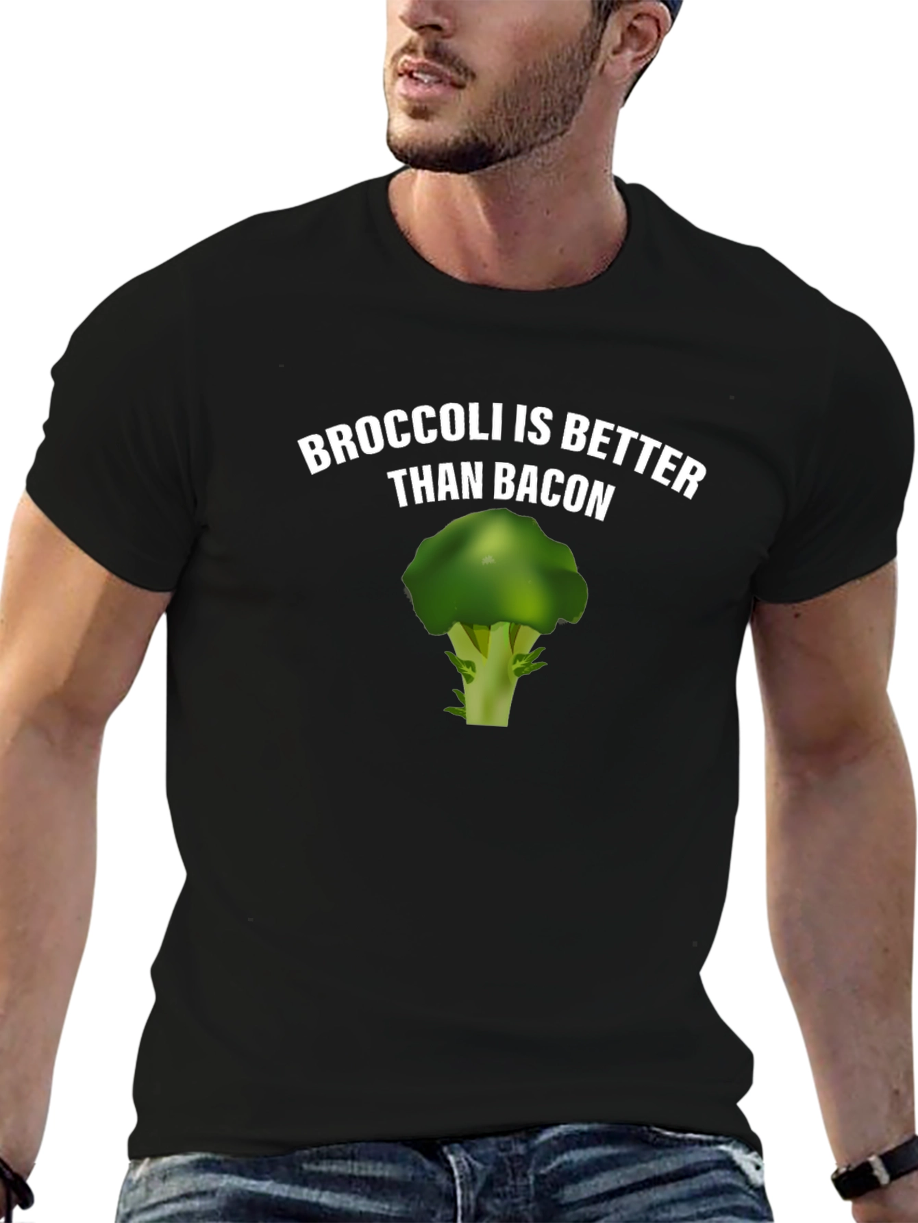 Broccoli is Better Than Bacon Novelty T-Shirt