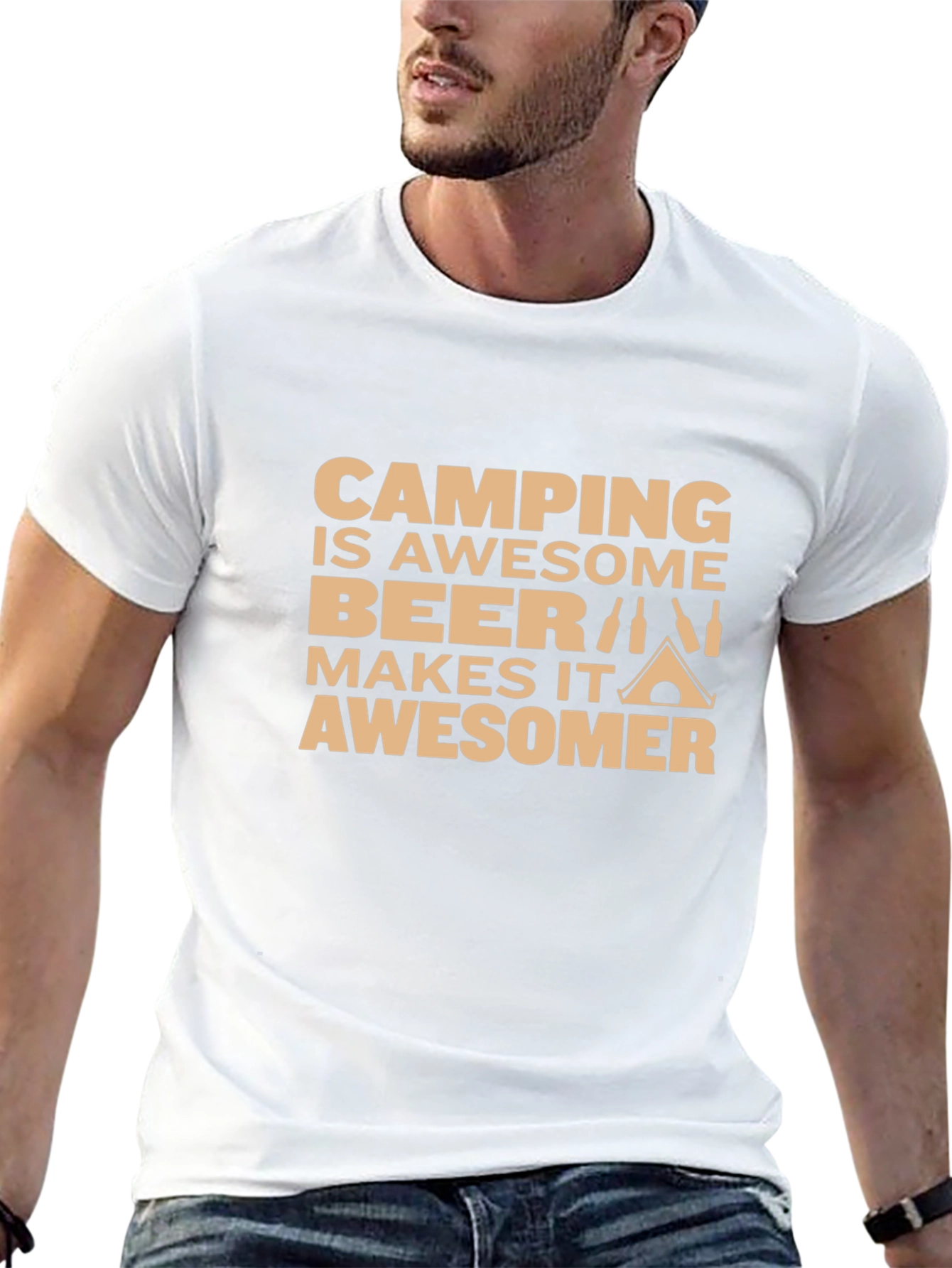 Camping & Beer T-Shirt: Makes it Awesomer