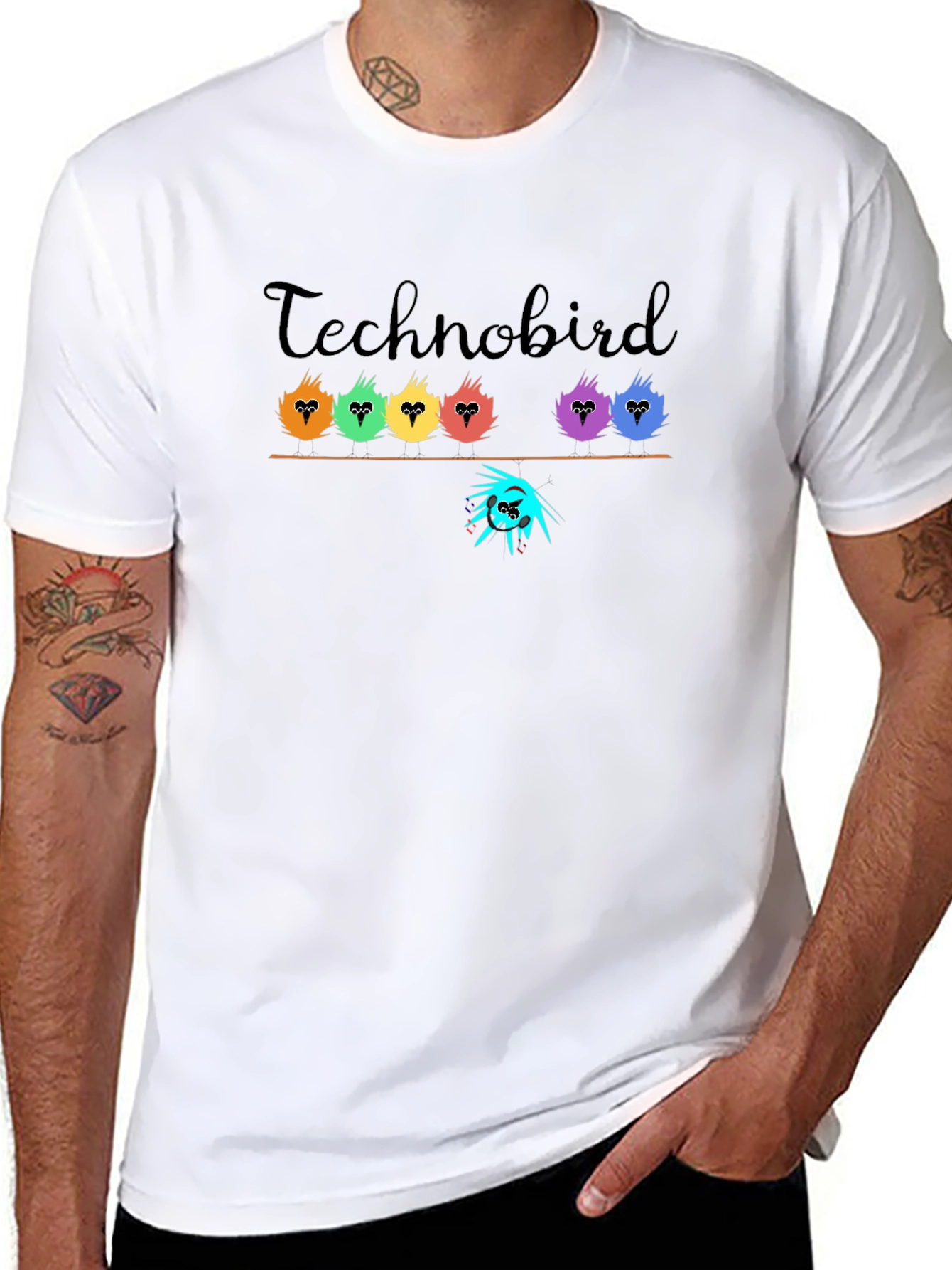 Technobird Graphic Tee - Black