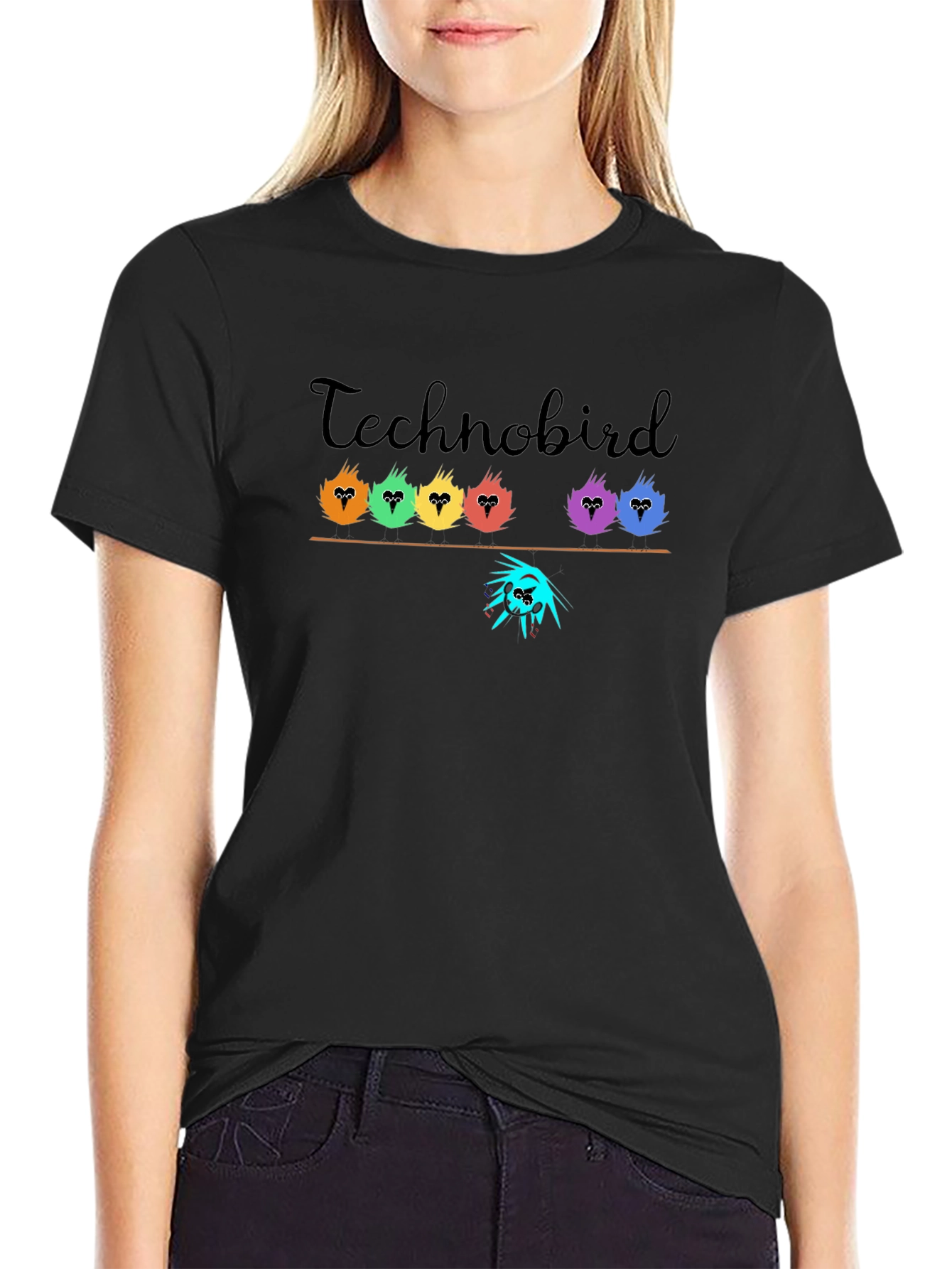 Technobird Graphic Tee - Black