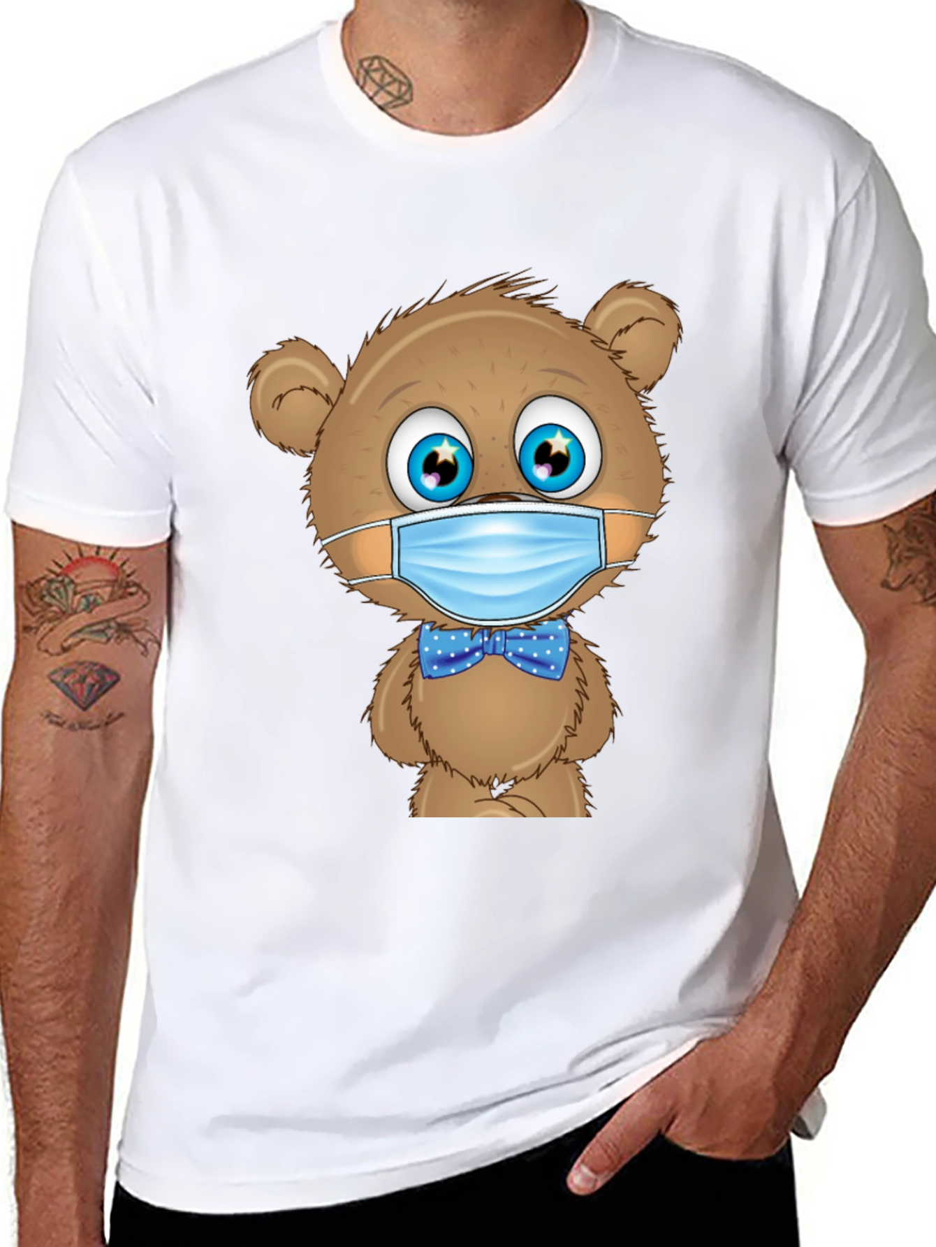 Teddy Bear Mask T-Shirt: Stay Safe & Stylish