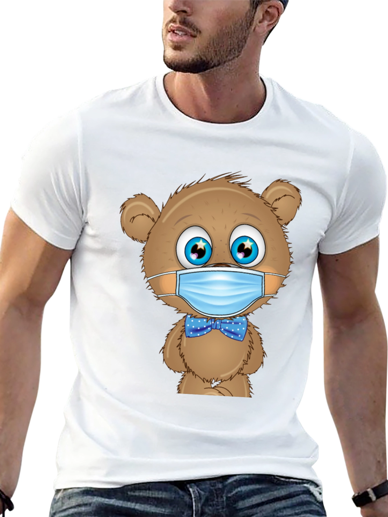 Teddy Bear Mask T-Shirt: Stay Safe & Stylish