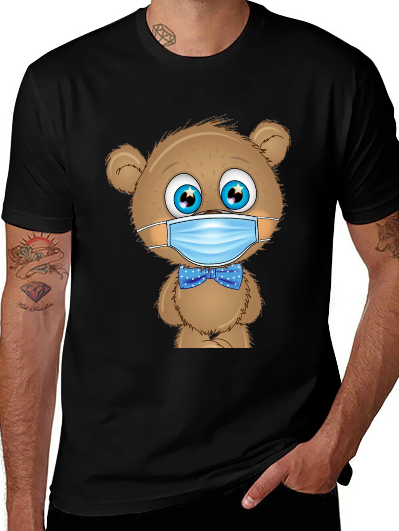 Teddy Bear Mask T-Shirt: Stay Safe & Stylish