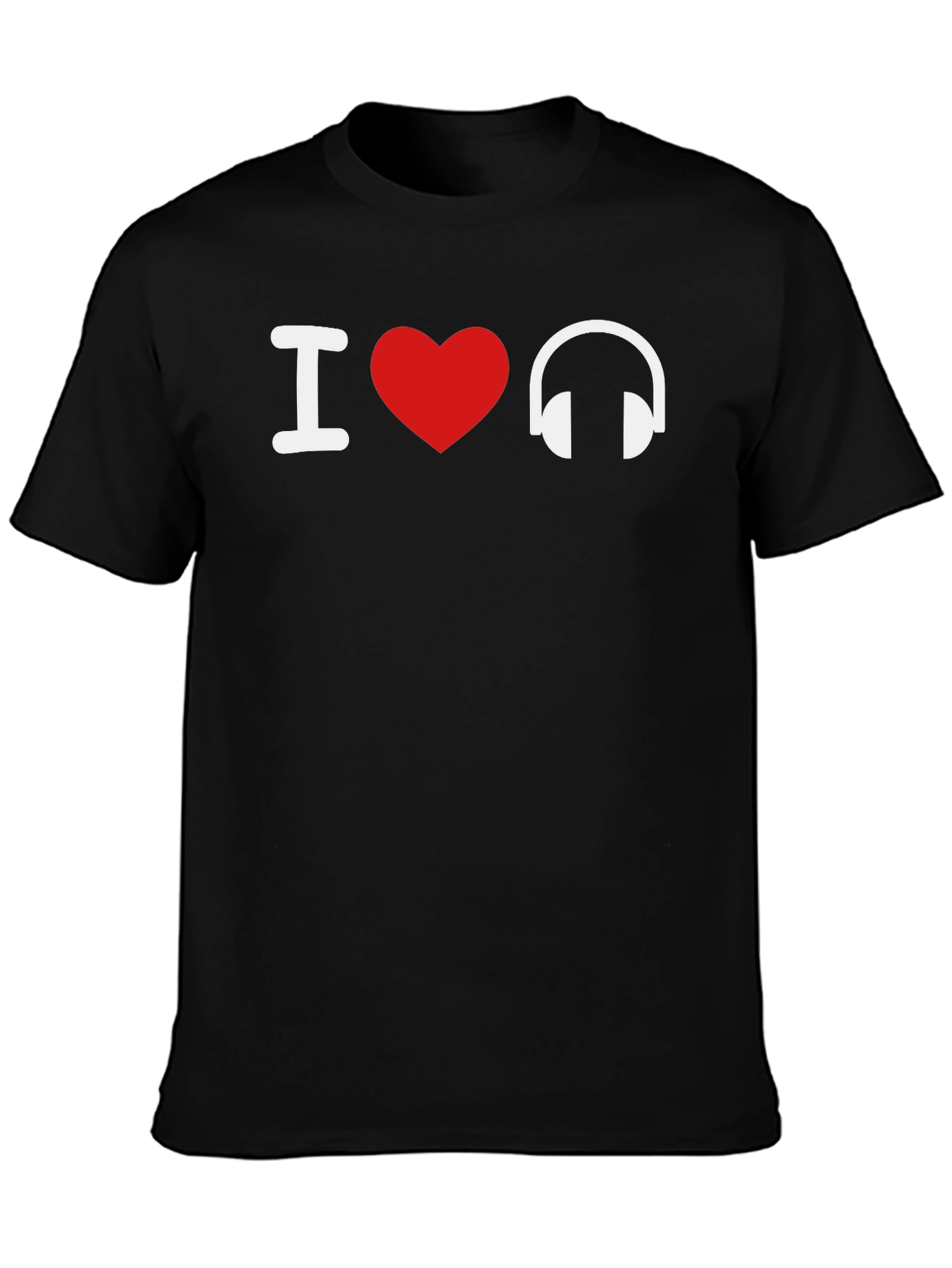 I Love Music T-Shirt - Black Graphic Tee