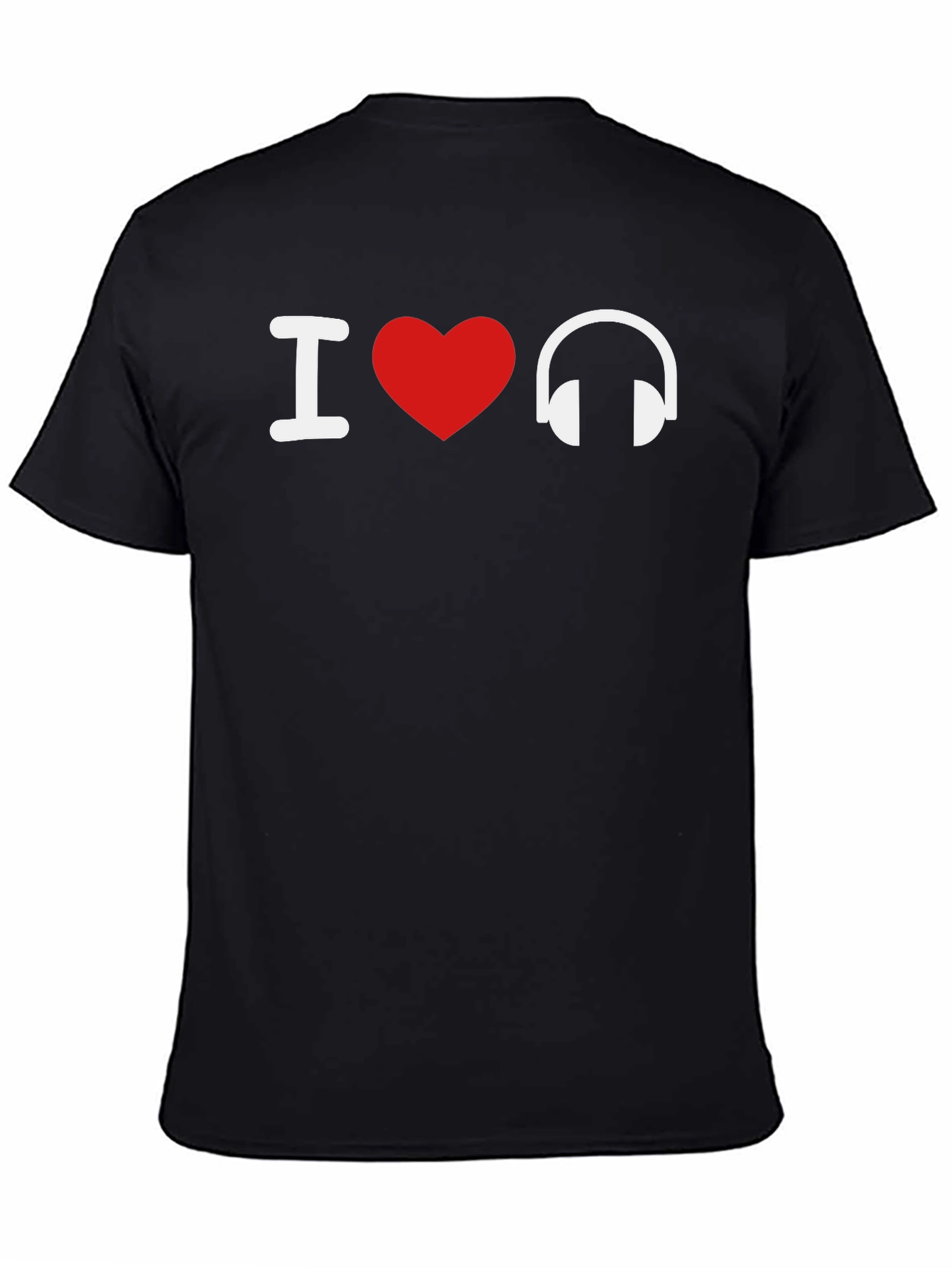I Love Music T-Shirt - Black Graphic Tee