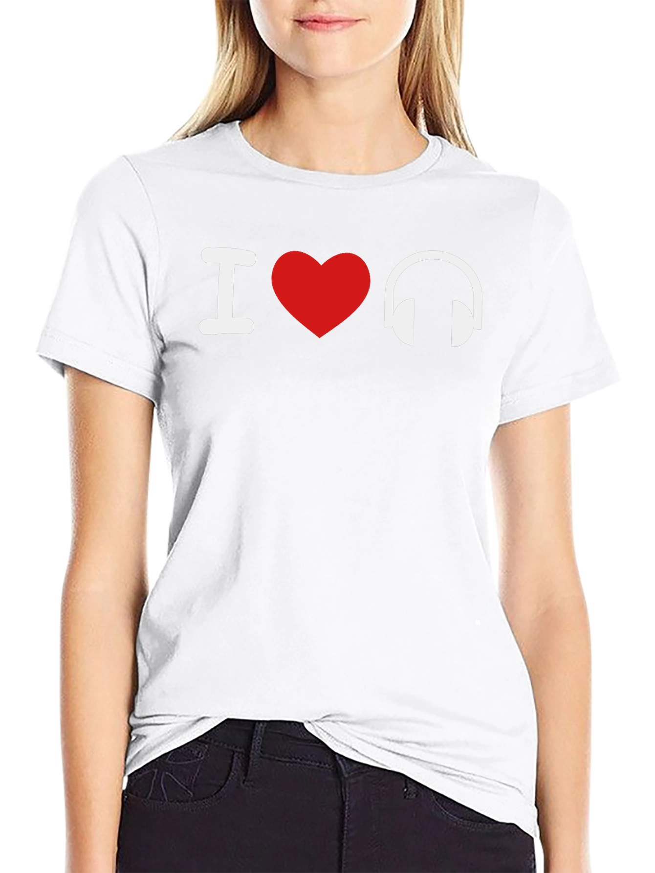 I Love Music T-Shirt - Black Graphic Tee