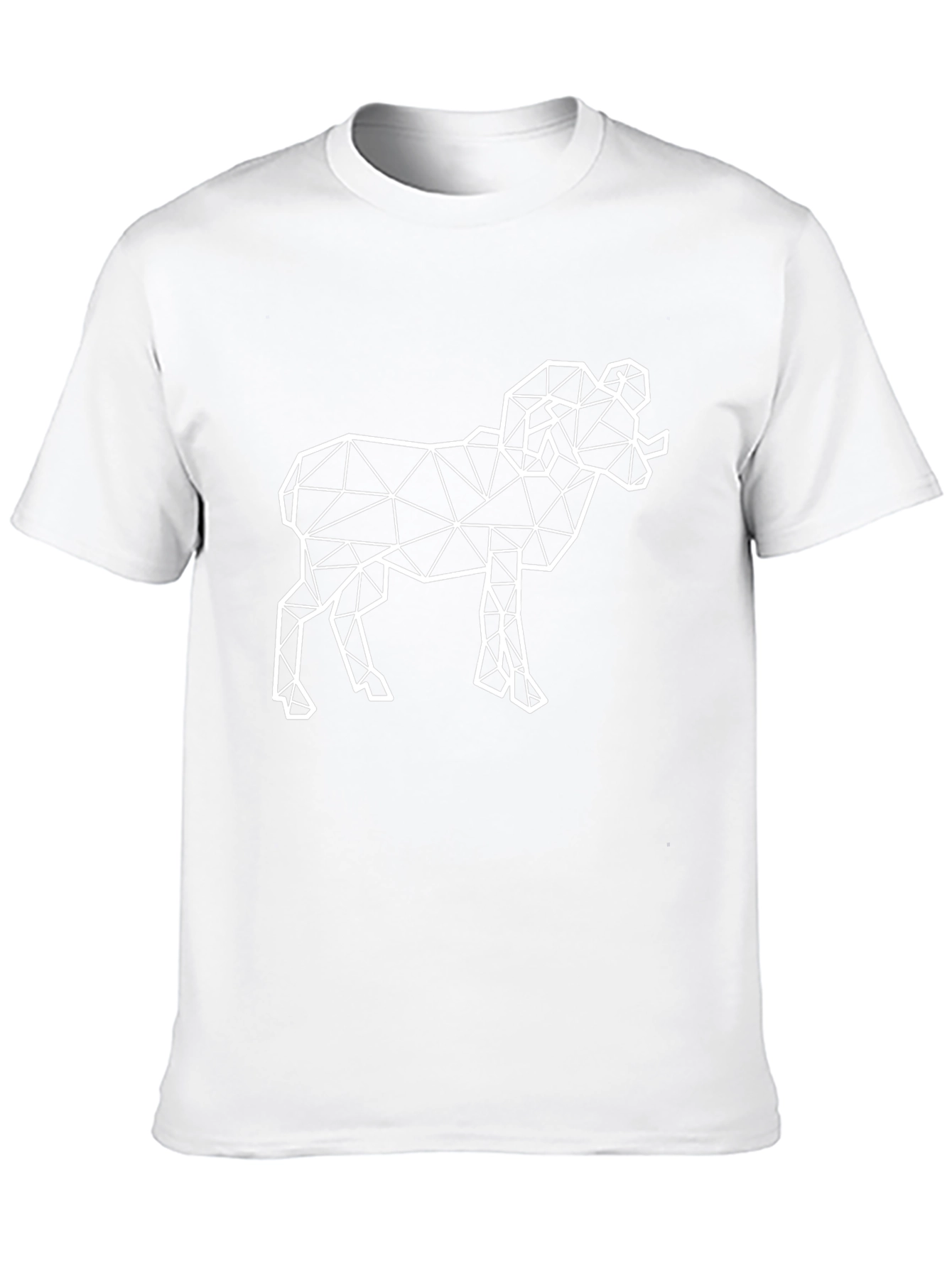 Geometric Ram Graphic Tee - Black