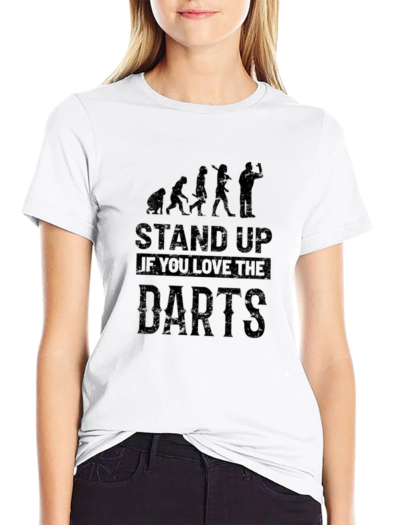 Stand Up If You Love Darts Graphic T-Shirt