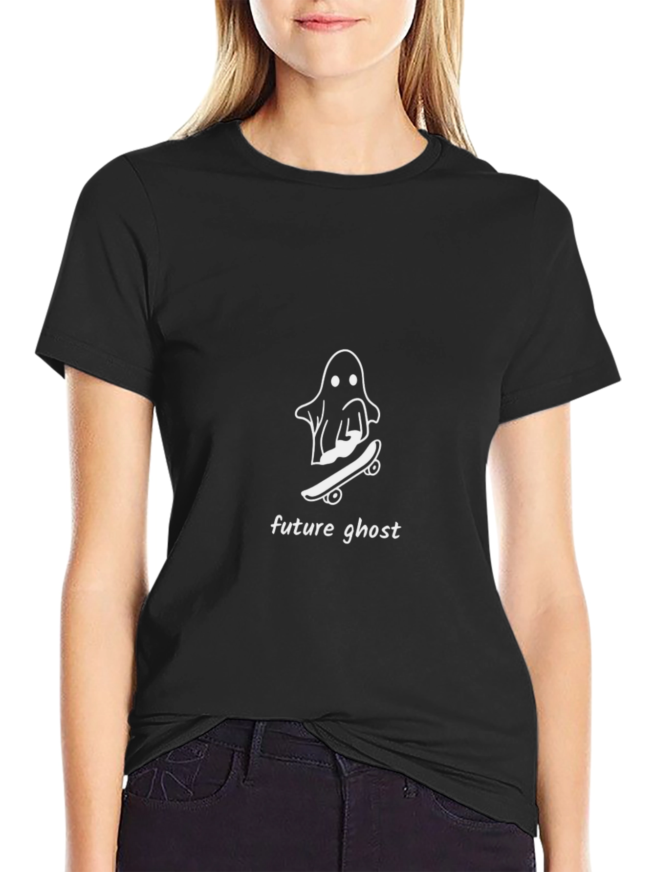 Skateboarding Ghost Graphic T-Shirt
