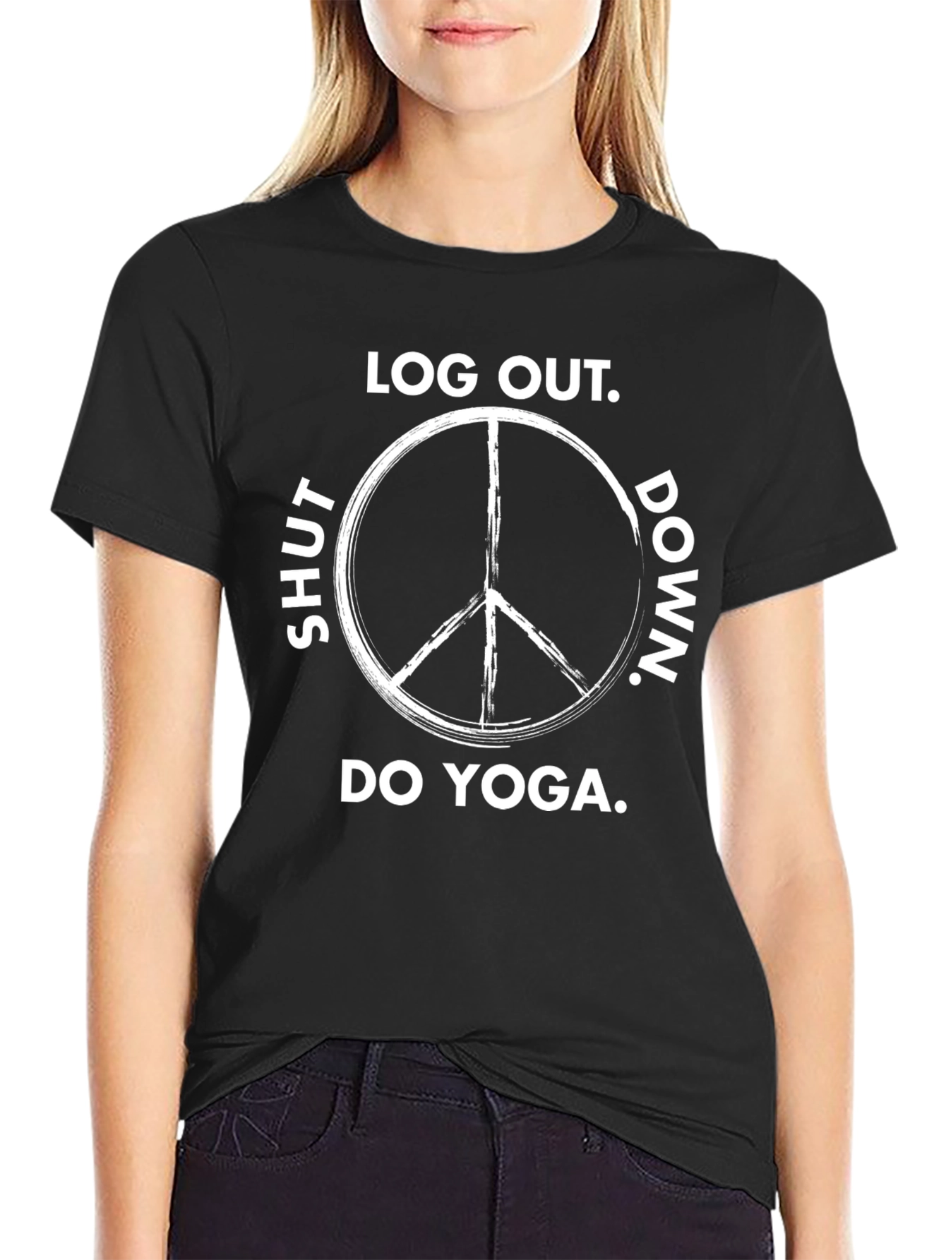 Log Out Do Yoga Graphic Tee