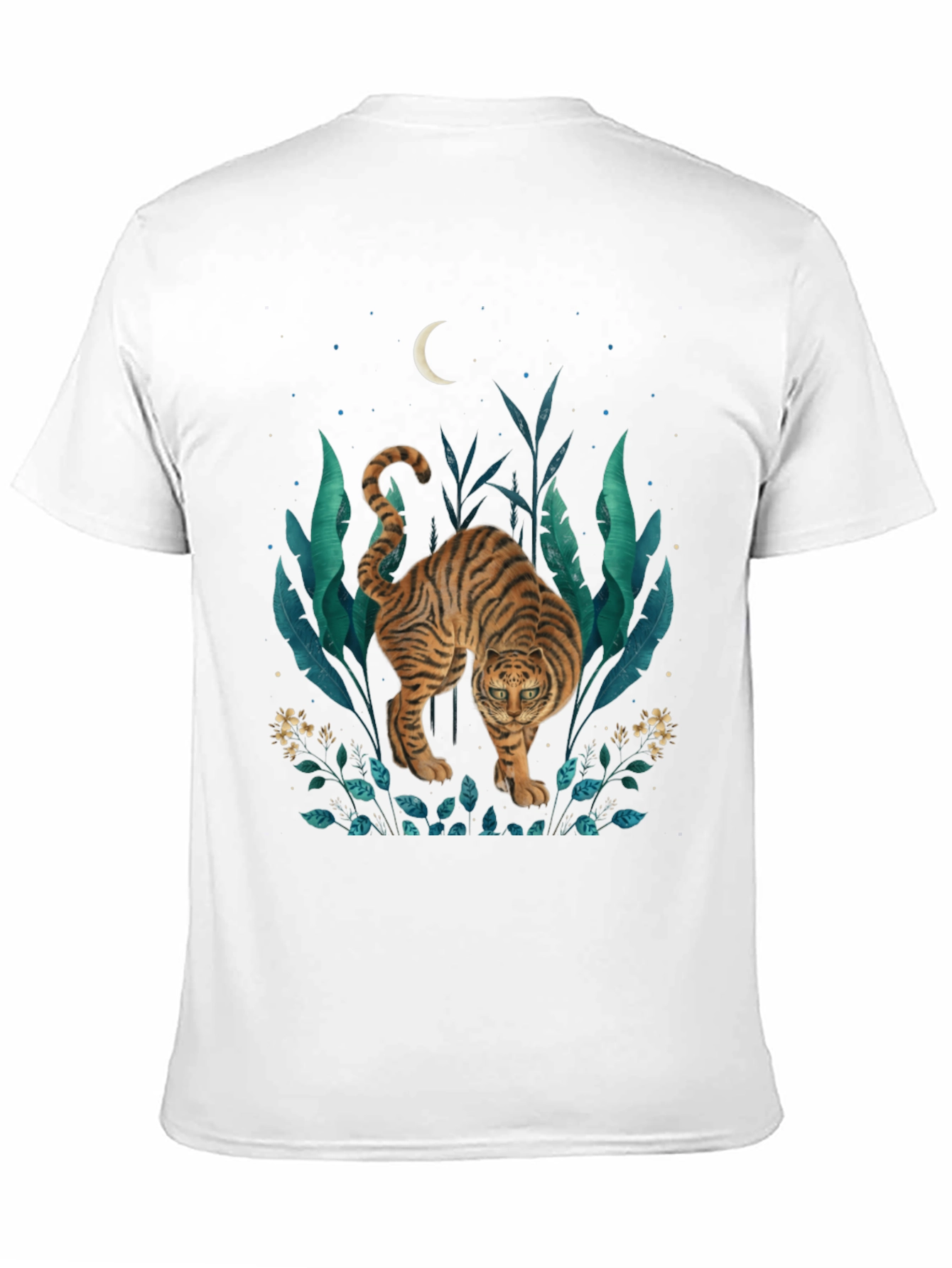 Tiger Graphic Print T-Shirt - Jungle Moon Design