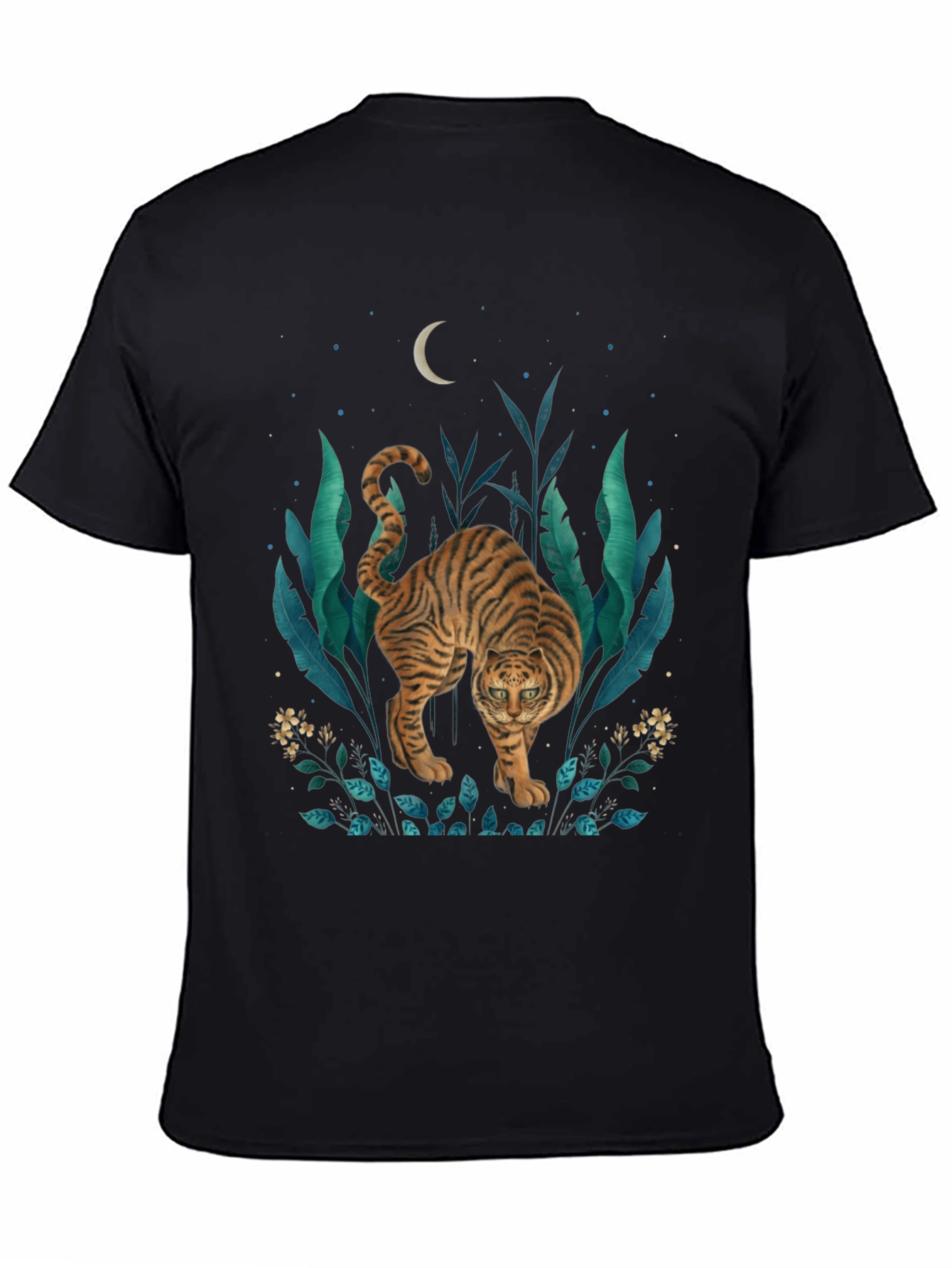 Tiger Graphic Print T-Shirt - Jungle Moon Design