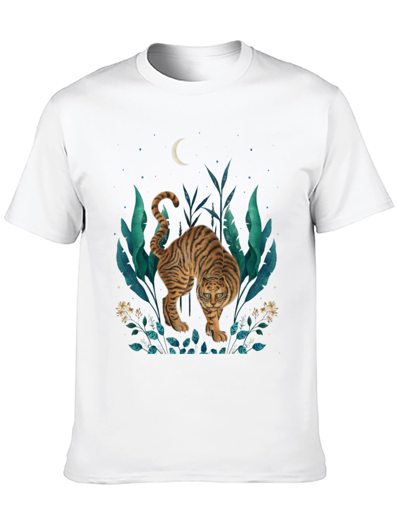Tiger Graphic Print T-Shirt - Jungle Moon Design