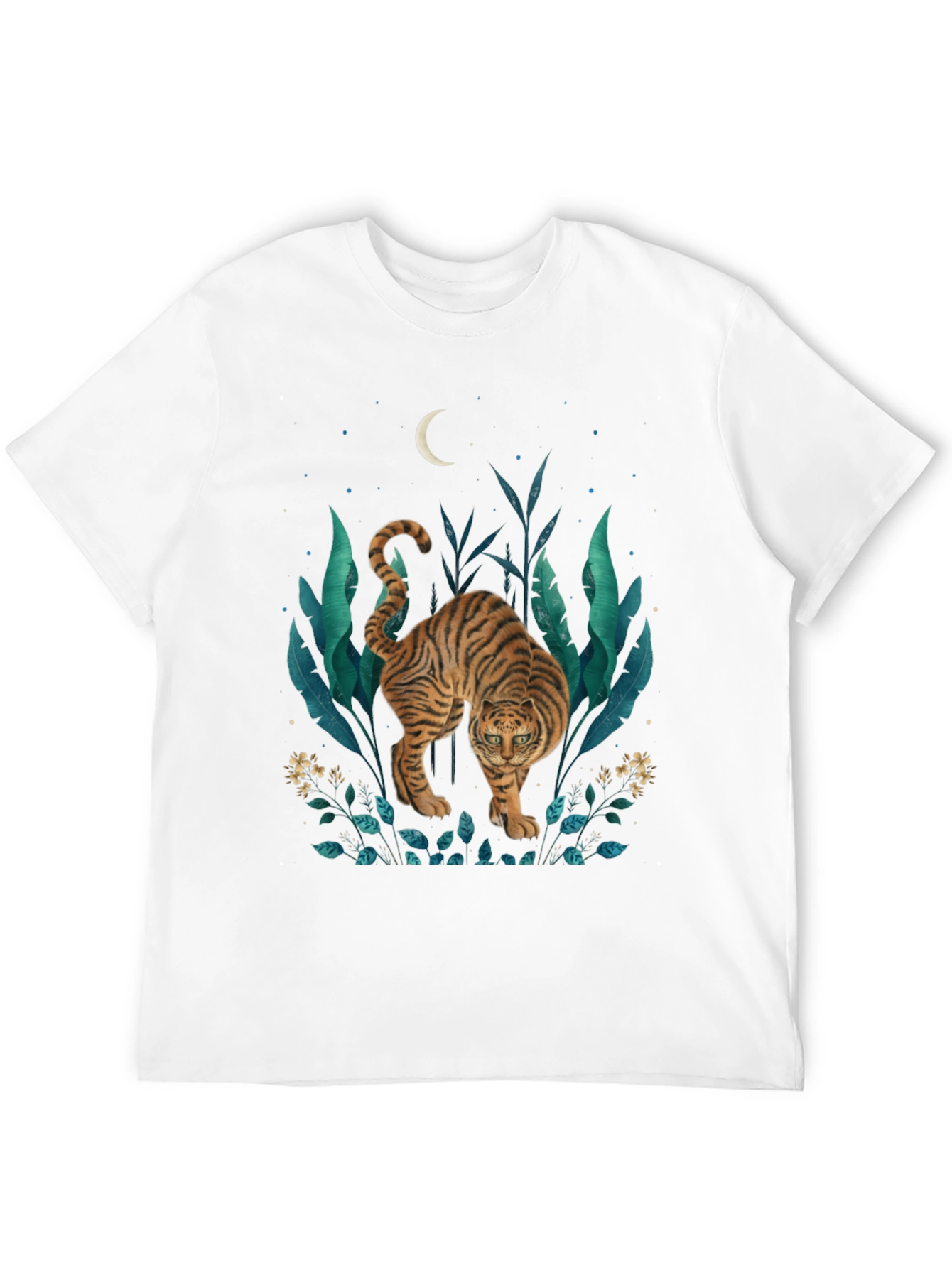 Tiger Graphic Print T-Shirt - Jungle Moon Design