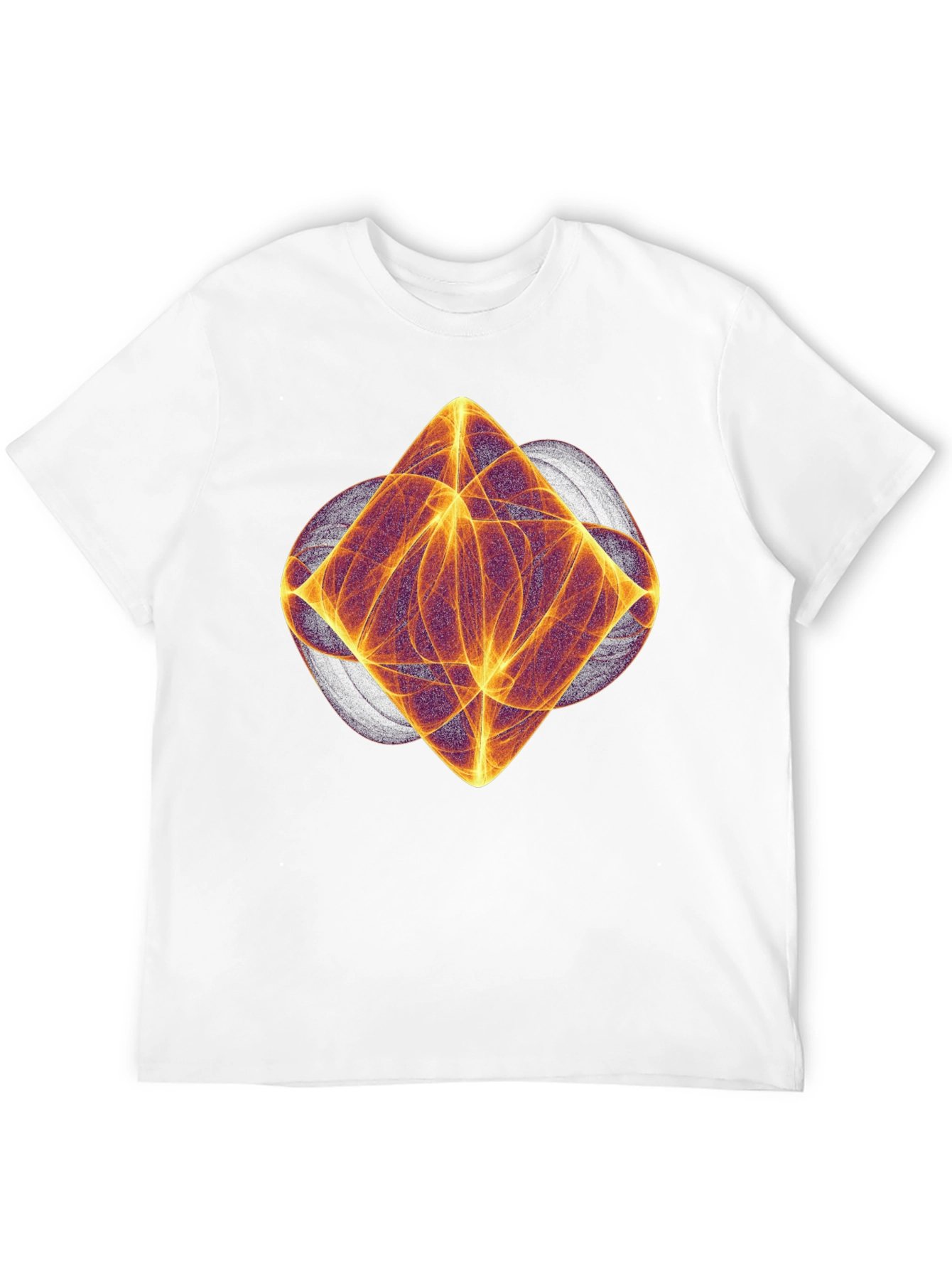 Abstract Diamond Fractal Graphic Tee - Modern Art Design