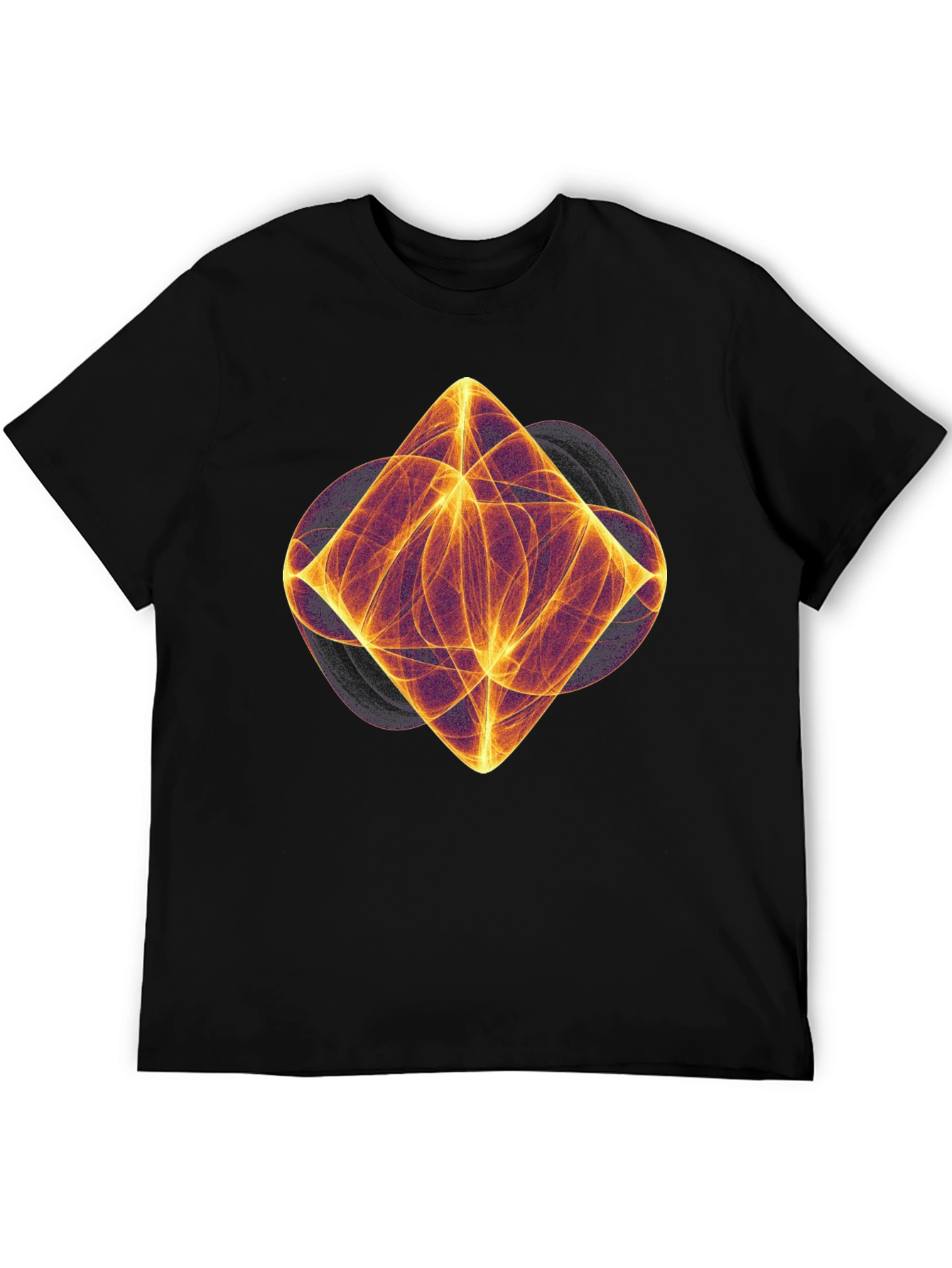 Abstract Diamond Fractal Graphic Tee - Modern Art Design