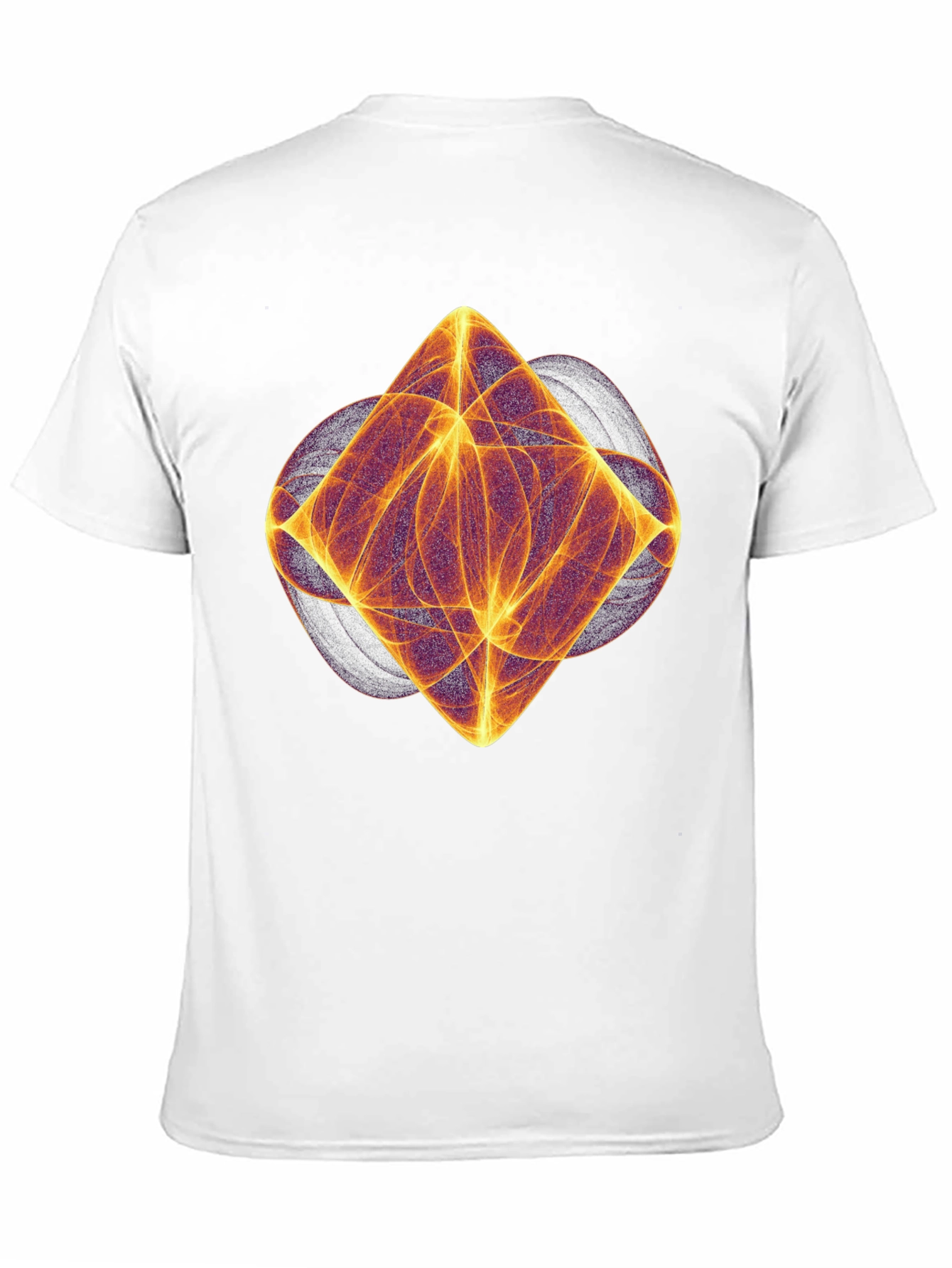 Abstract Diamond Fractal Graphic Tee - Modern Art Design
