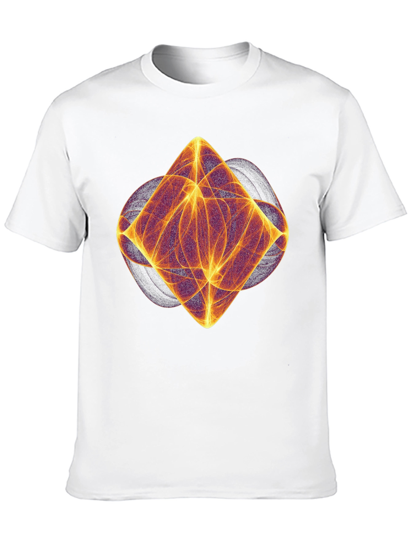 Abstract Diamond Fractal Graphic Tee - Modern Art Design