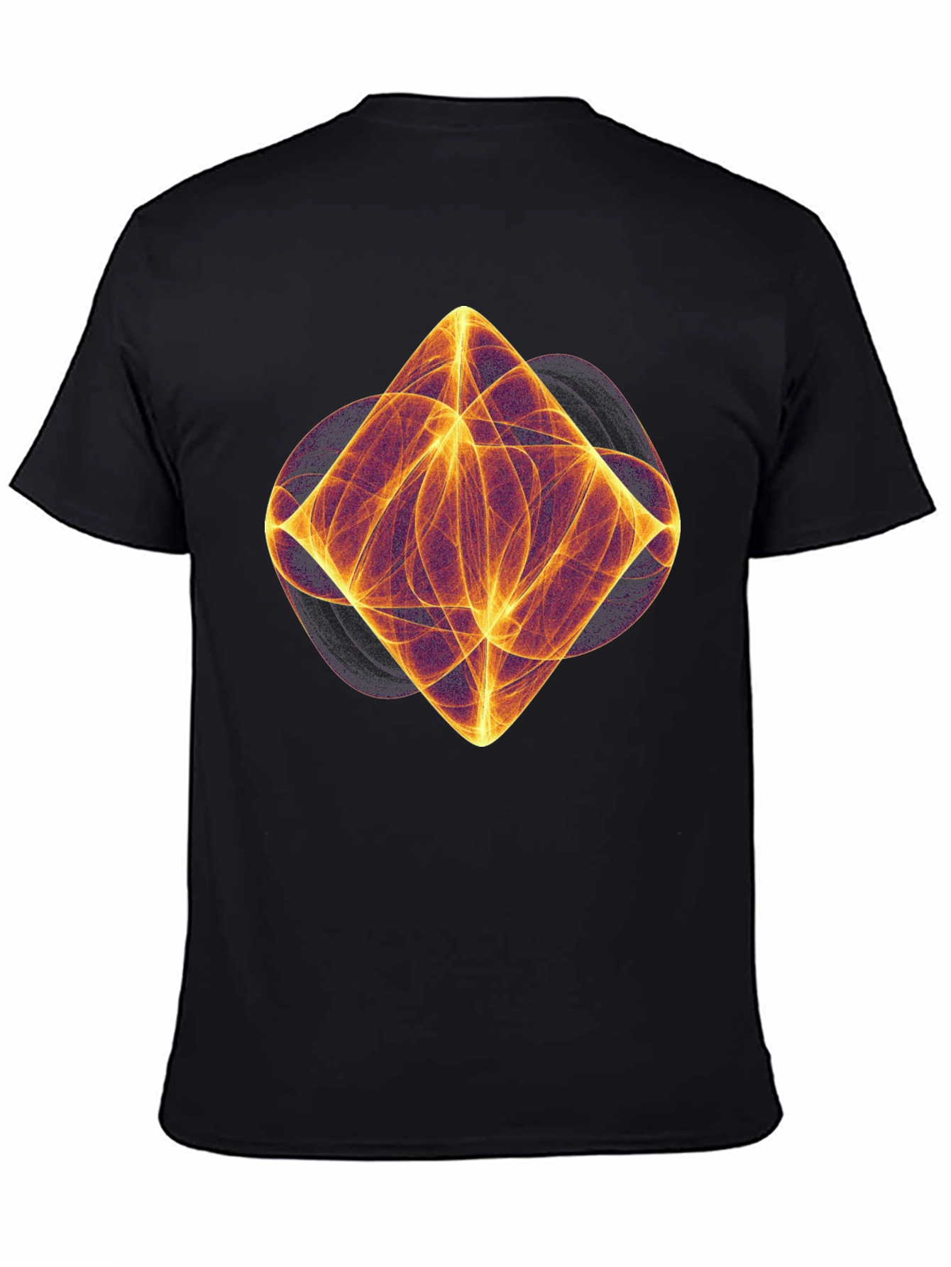 Abstract Diamond Fractal Graphic Tee - Modern Art Design