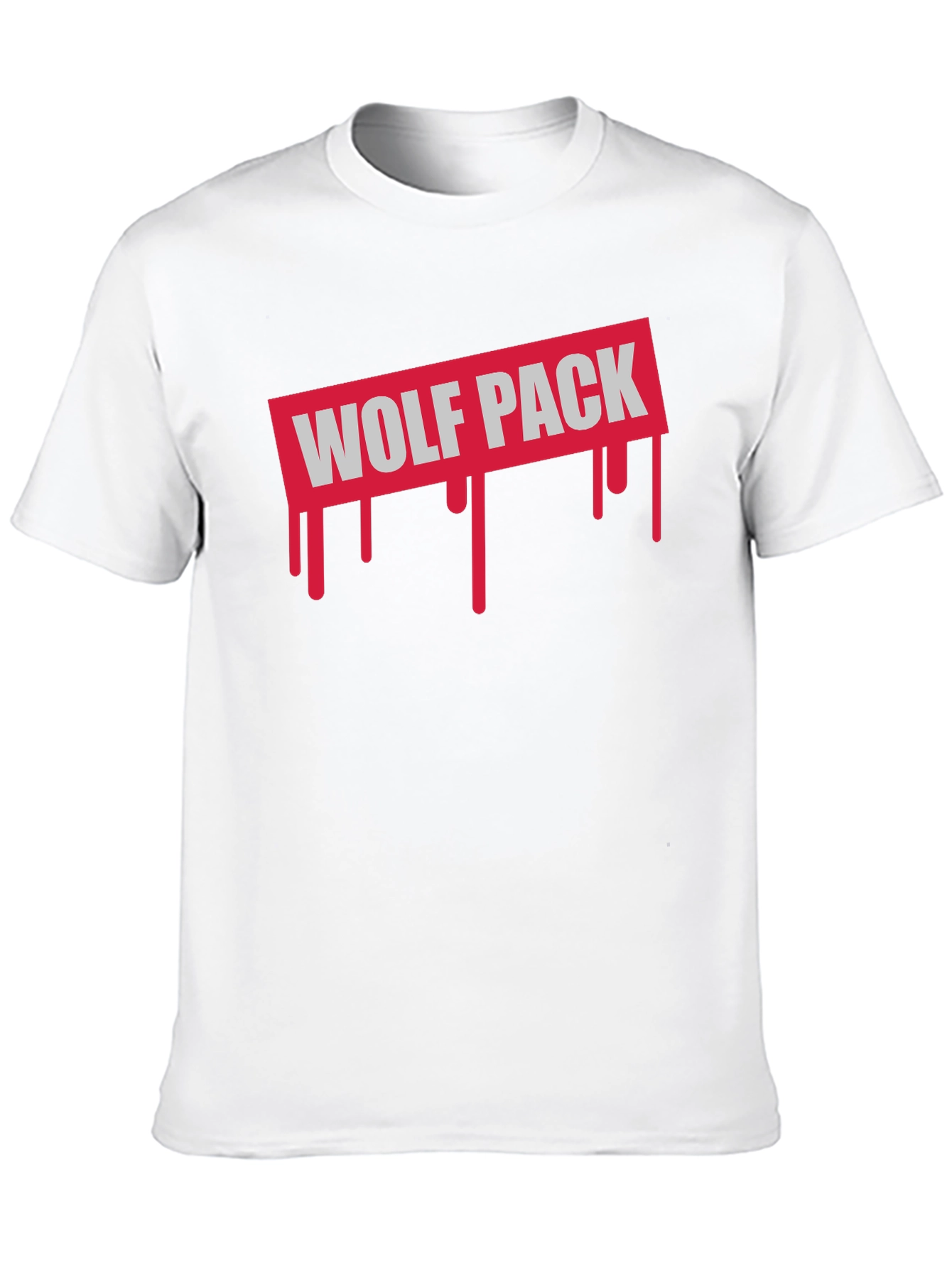 Wolf Pack Graphic Tee - Black Cotton T-Shirt
