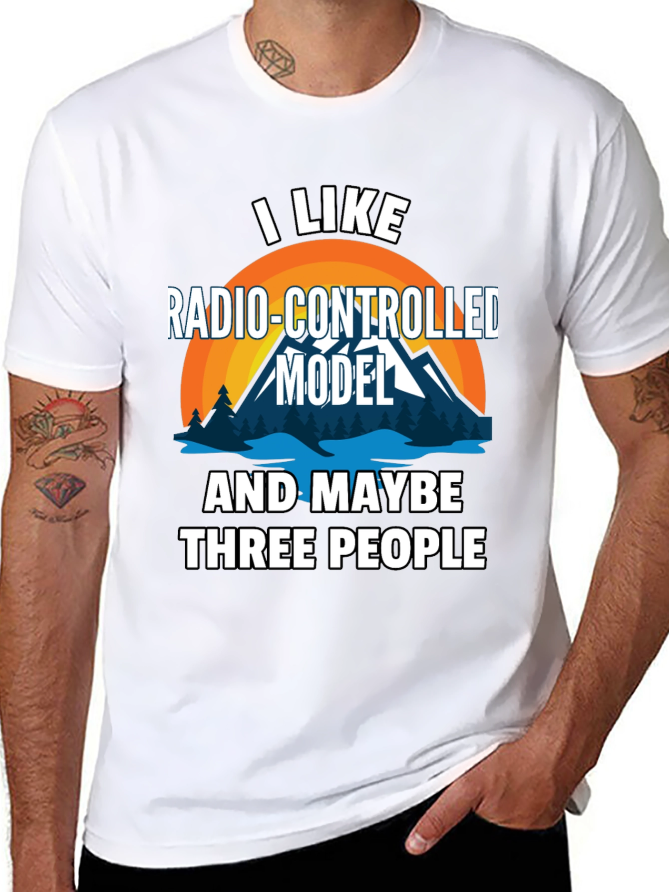 Radio-Controlled Model & Three People Graphic T-Shirt