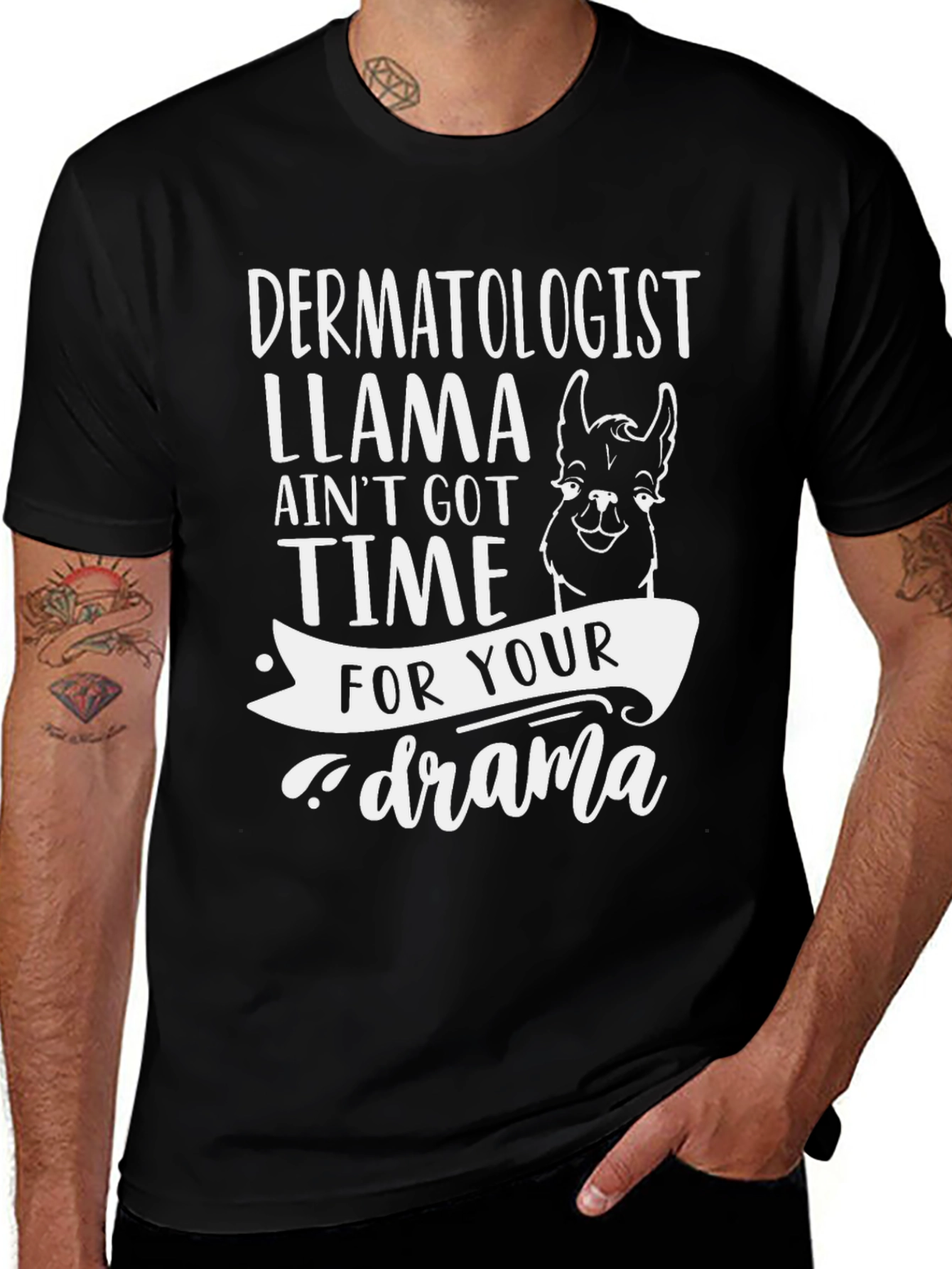 Dermatologist Llama Graphic T-Shirt - Funny Tee