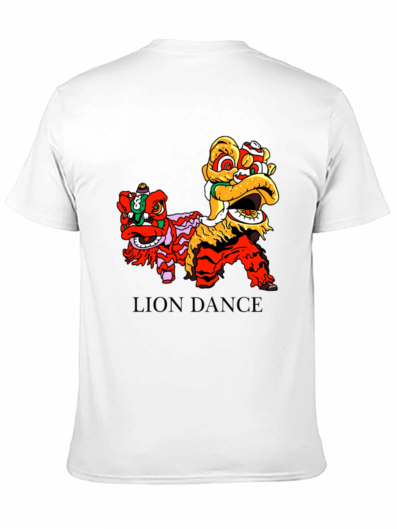Lion Dance Graphic T-Shirt - Black