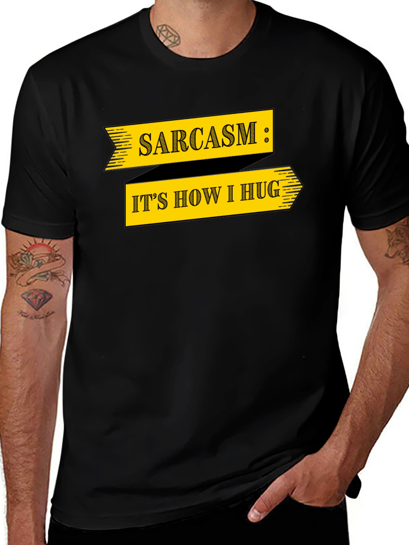 Sarcasm T-Shirt: Its How I Hug Funny Graphic Tee