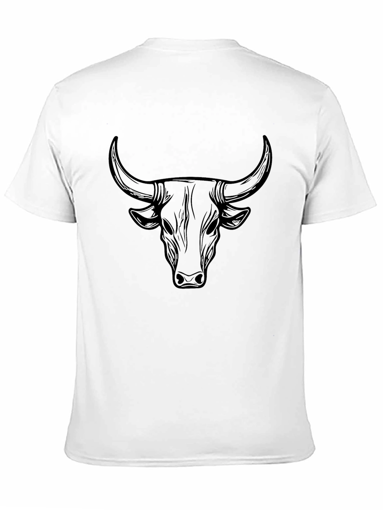 Mens Black Bull Graphic T-Shirt