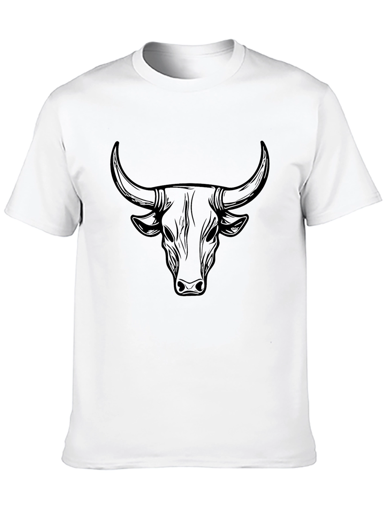 Mens Black Bull Graphic T-Shirt