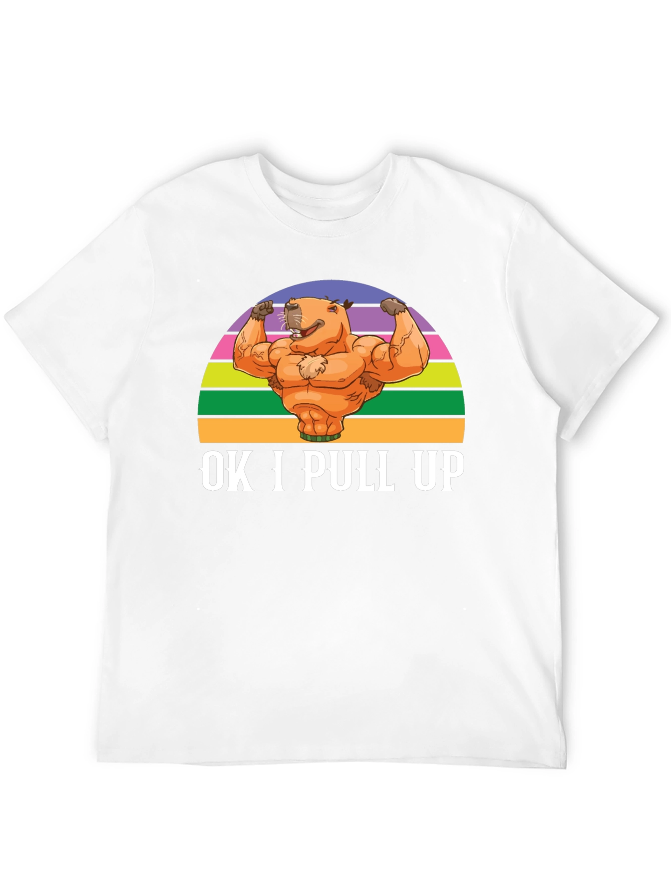 OK I Pull Up Capybara Muscle T-Shirt