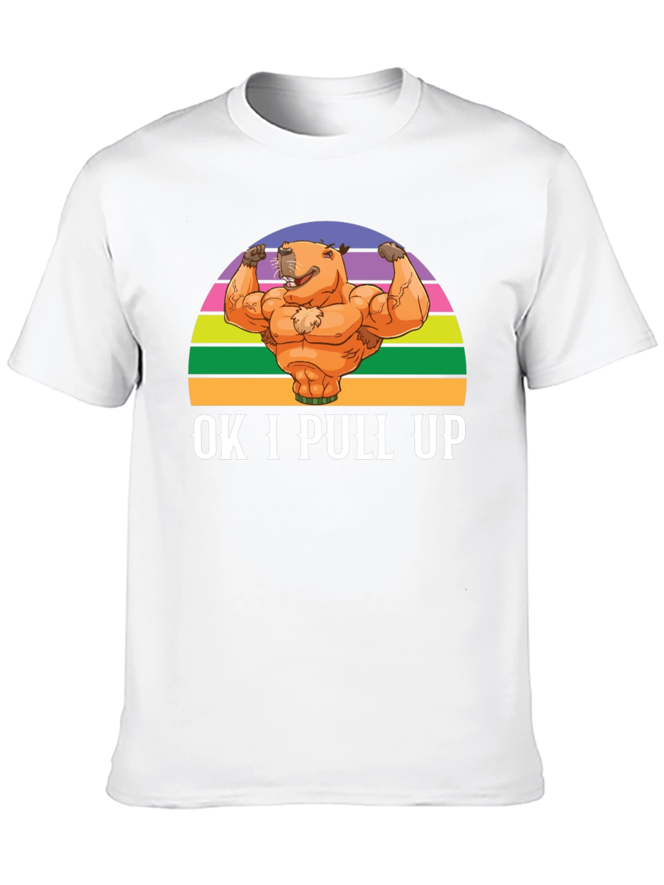 OK I Pull Up Capybara Muscle T-Shirt