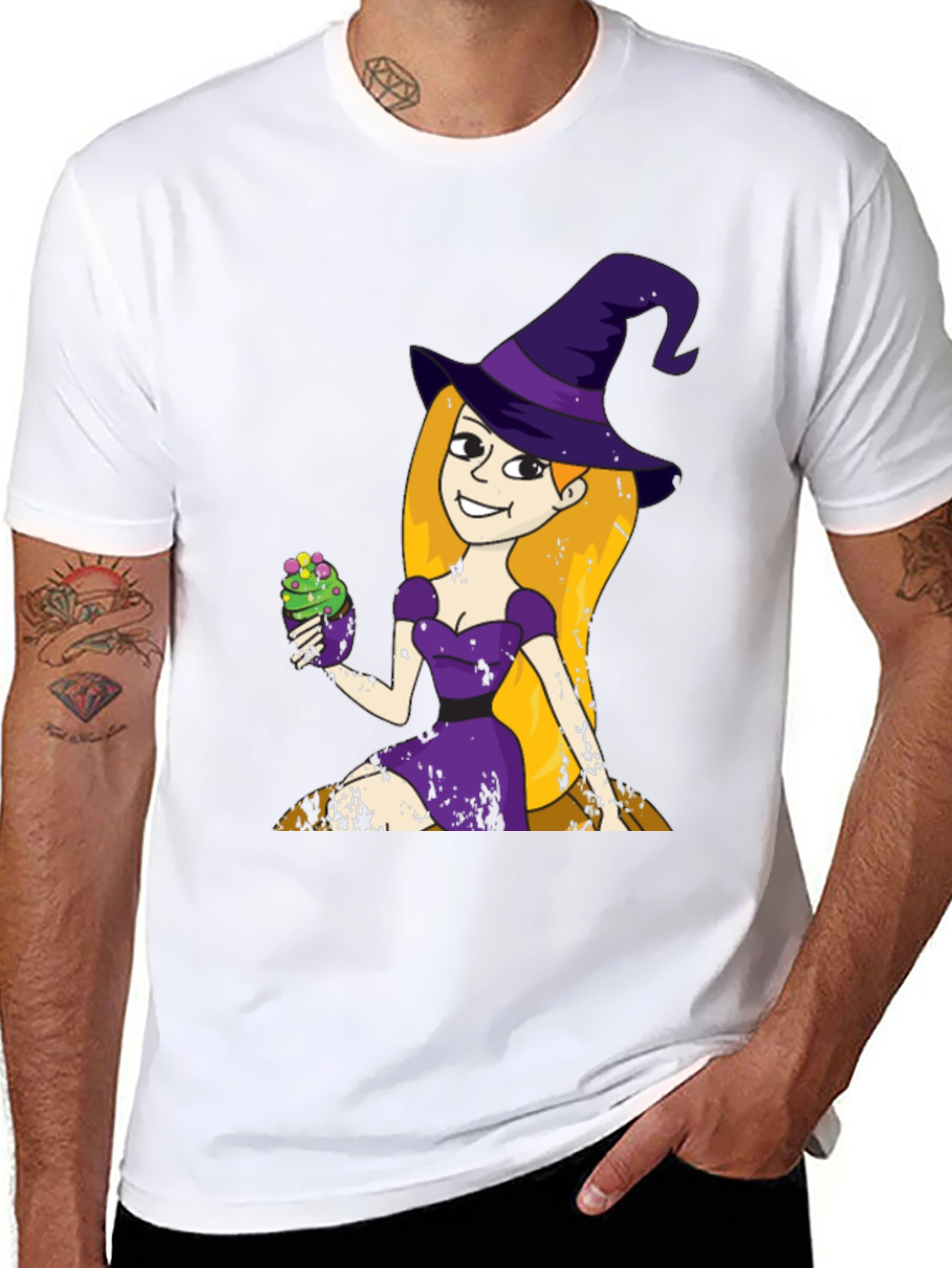 Witch Cupcake T-Shirt - Fun Halloween Apparel