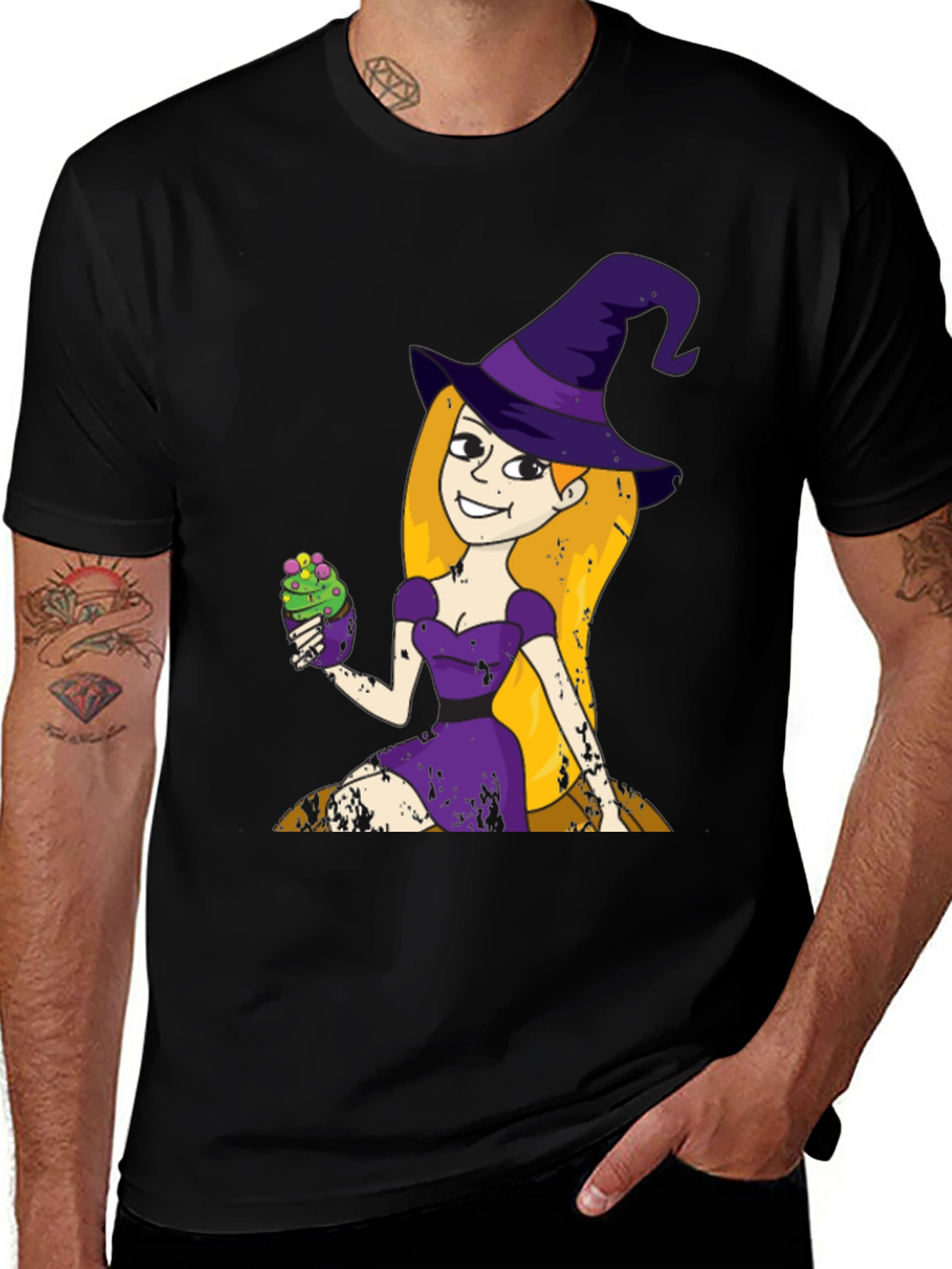 Witch Cupcake T-Shirt - Fun Halloween Apparel