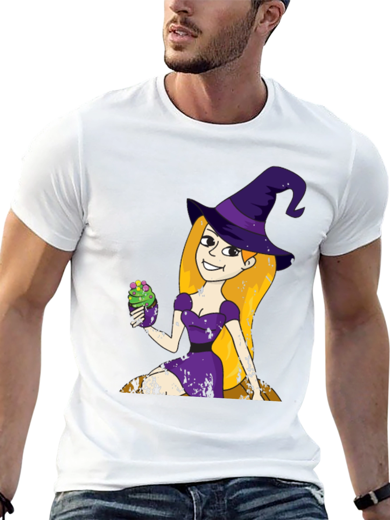 Witch Cupcake T-Shirt - Fun Halloween Apparel