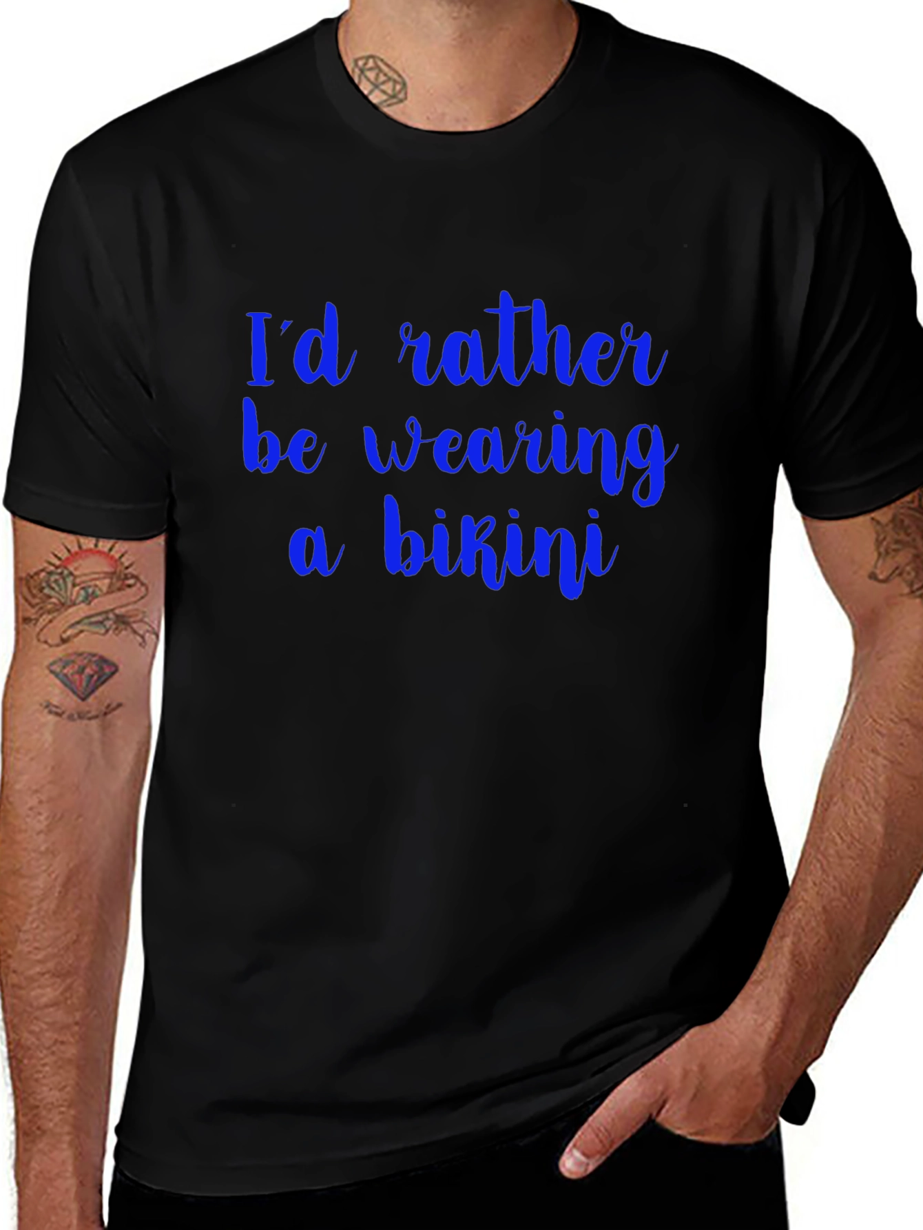 Bikini Desire T-Shirt - Comfy Black Tee