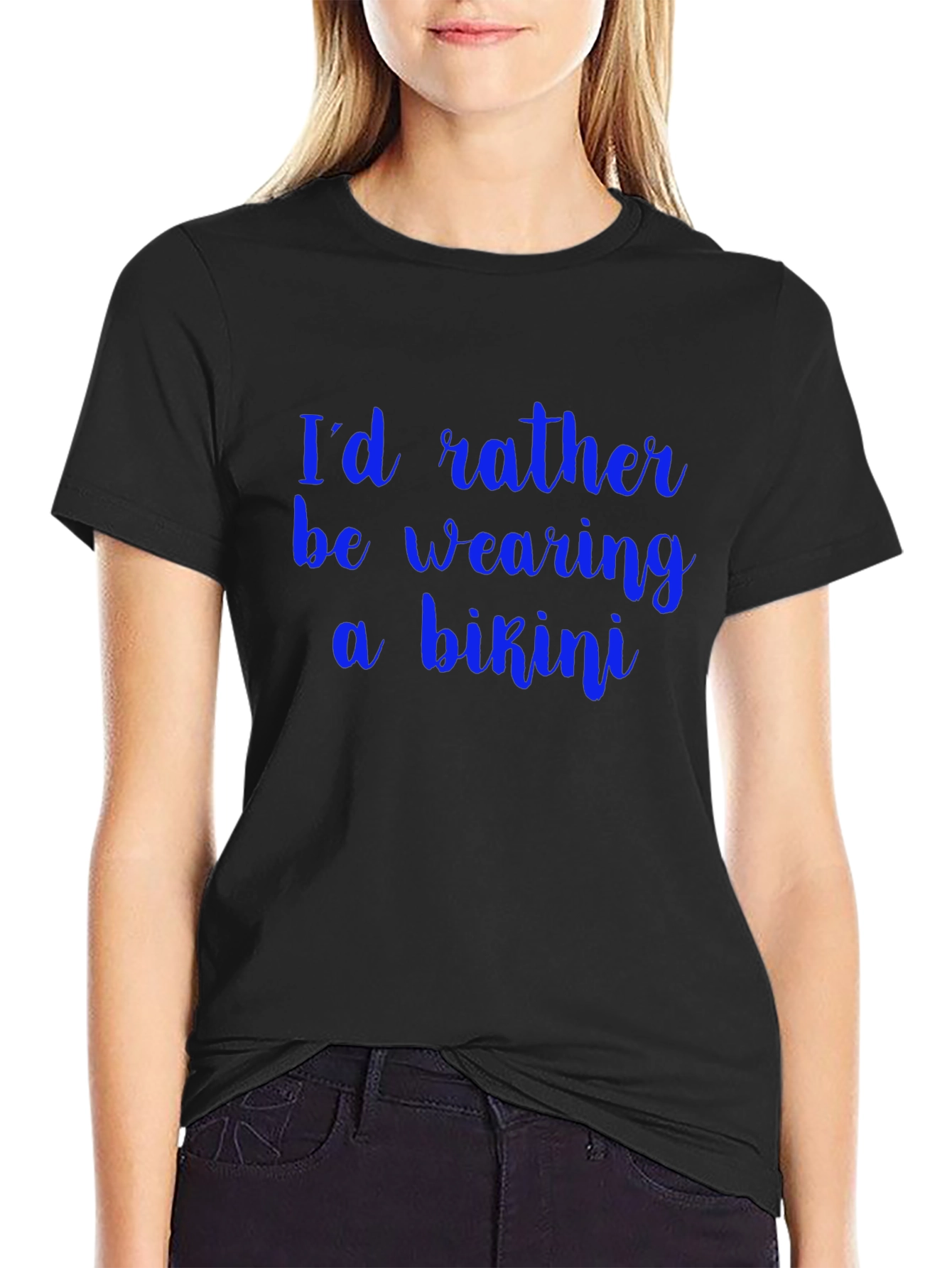 Bikini Desire T-Shirt - Comfy Black Tee