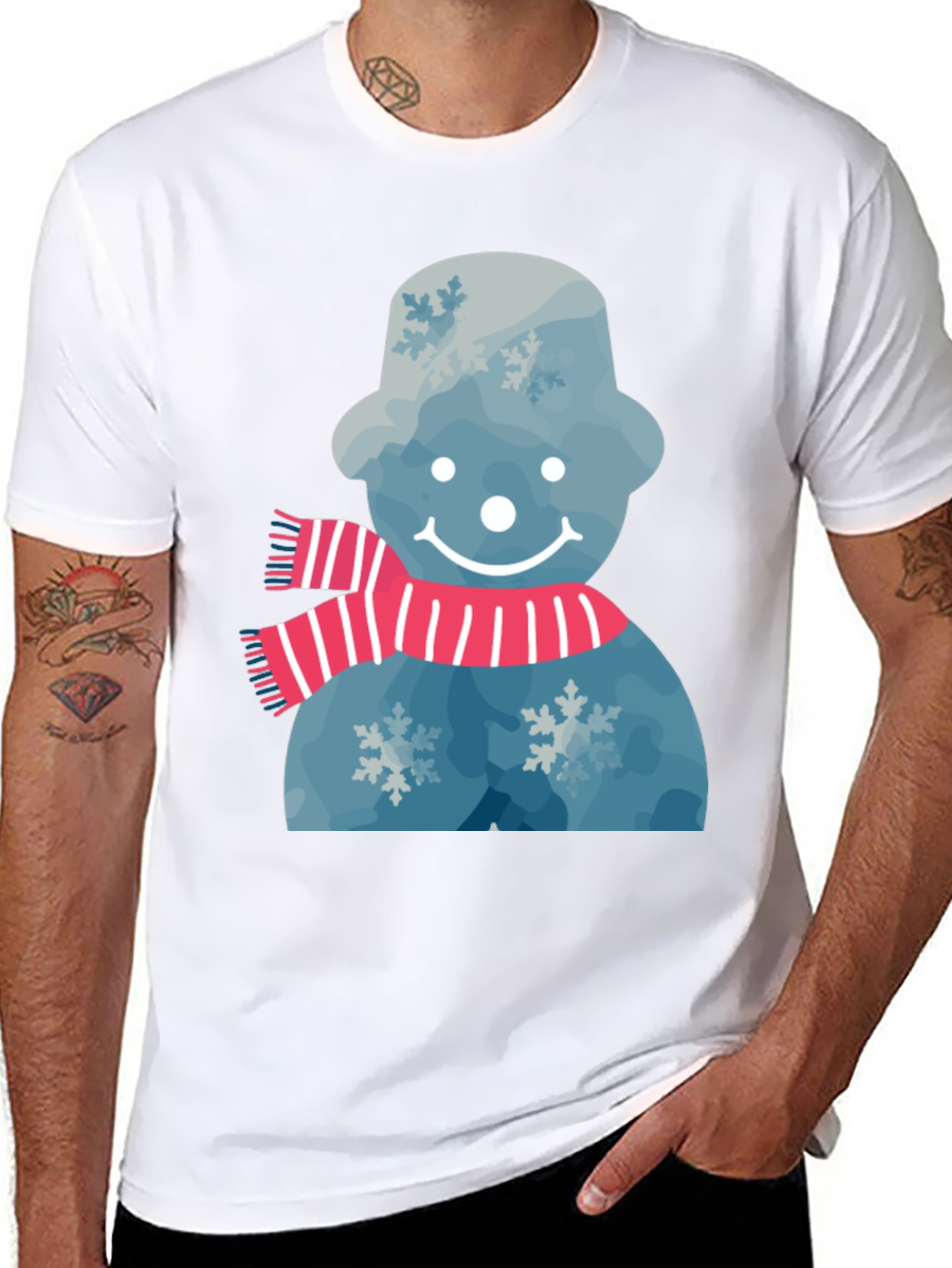 Snowman Graphic Tee - Winter Holiday Festive Shirt