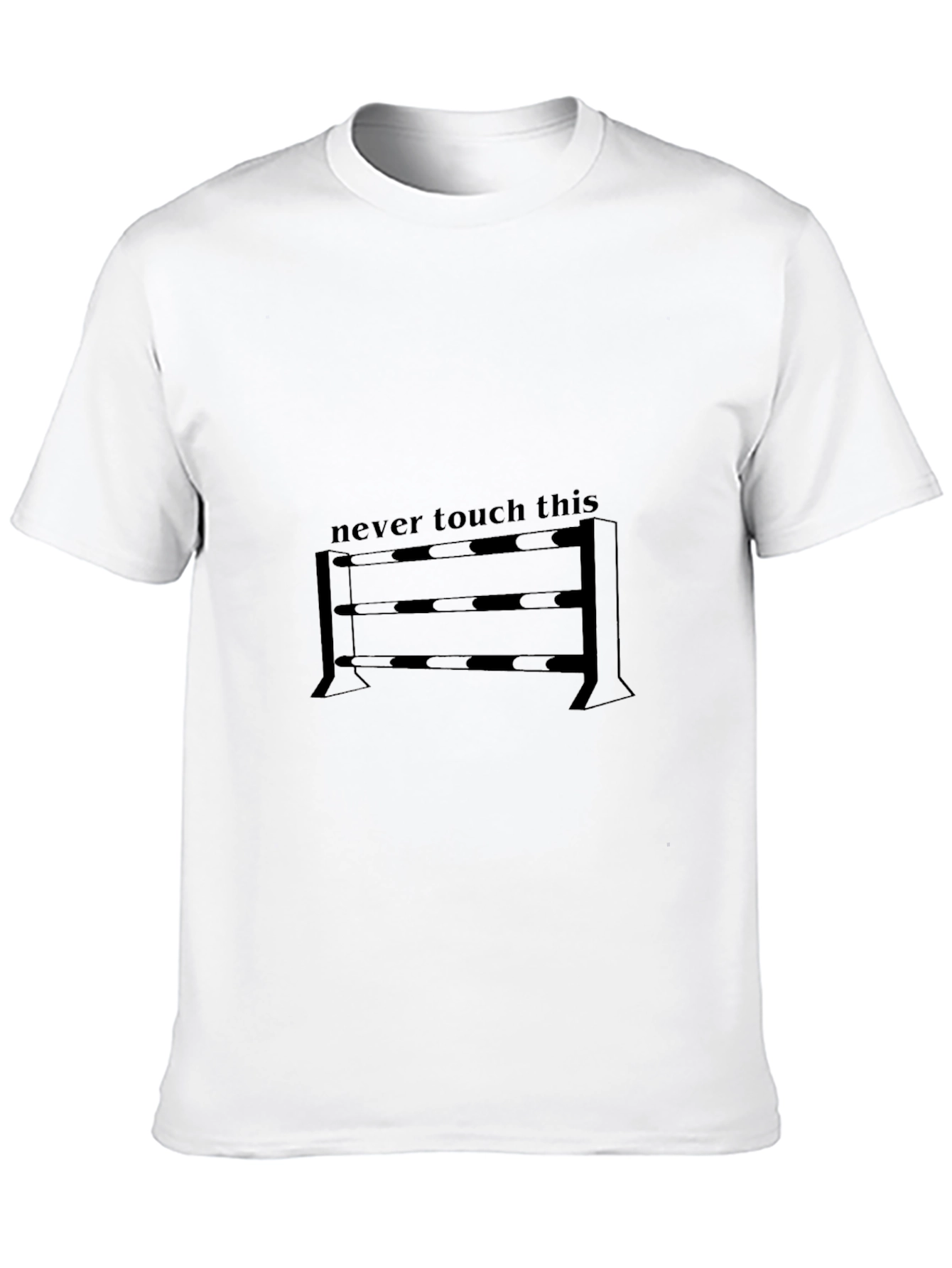 Never Touch This Horse Jump Black T-Shirt
