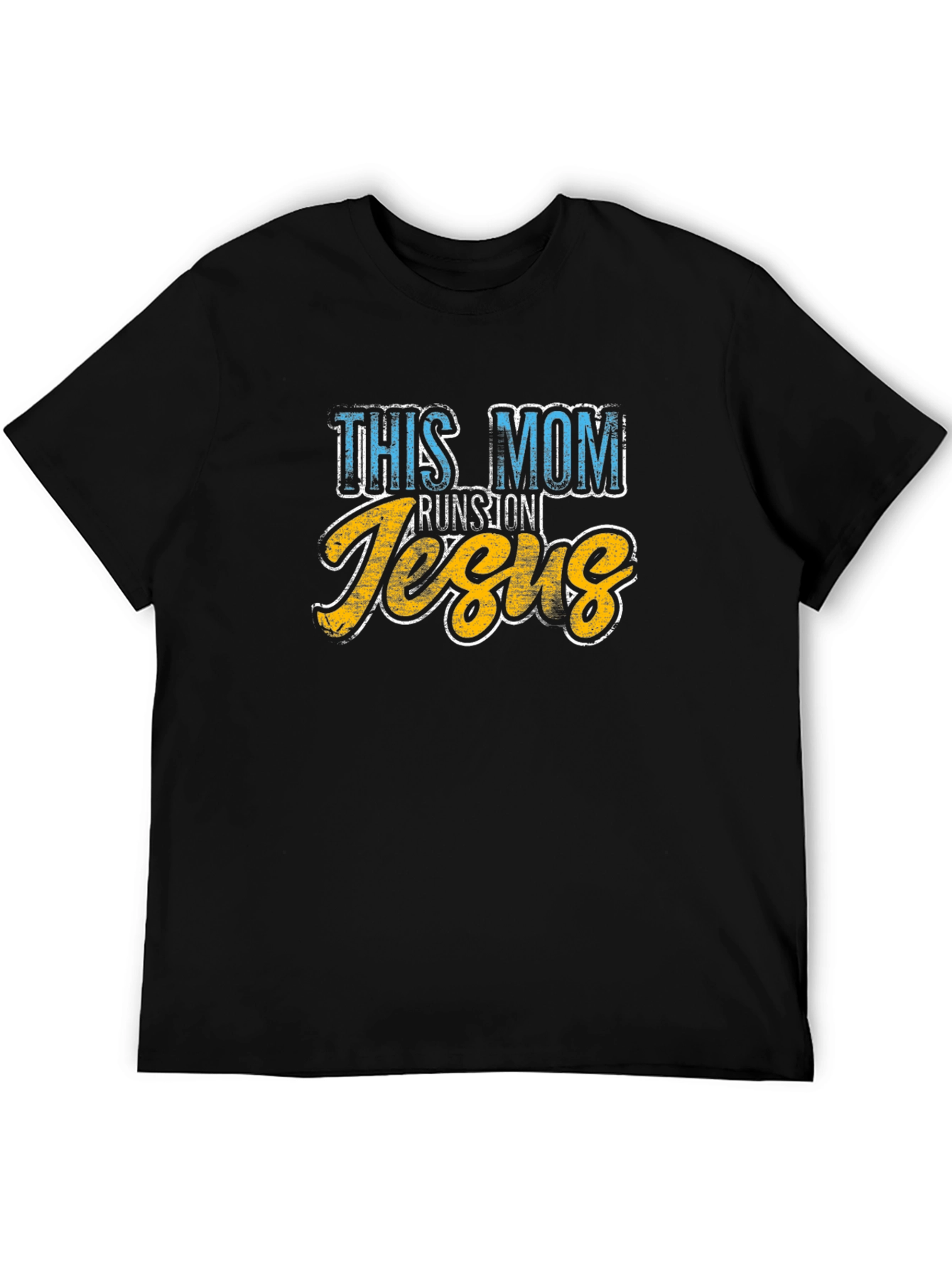 This Mom Runs on Jesus Graphic T-Shirt