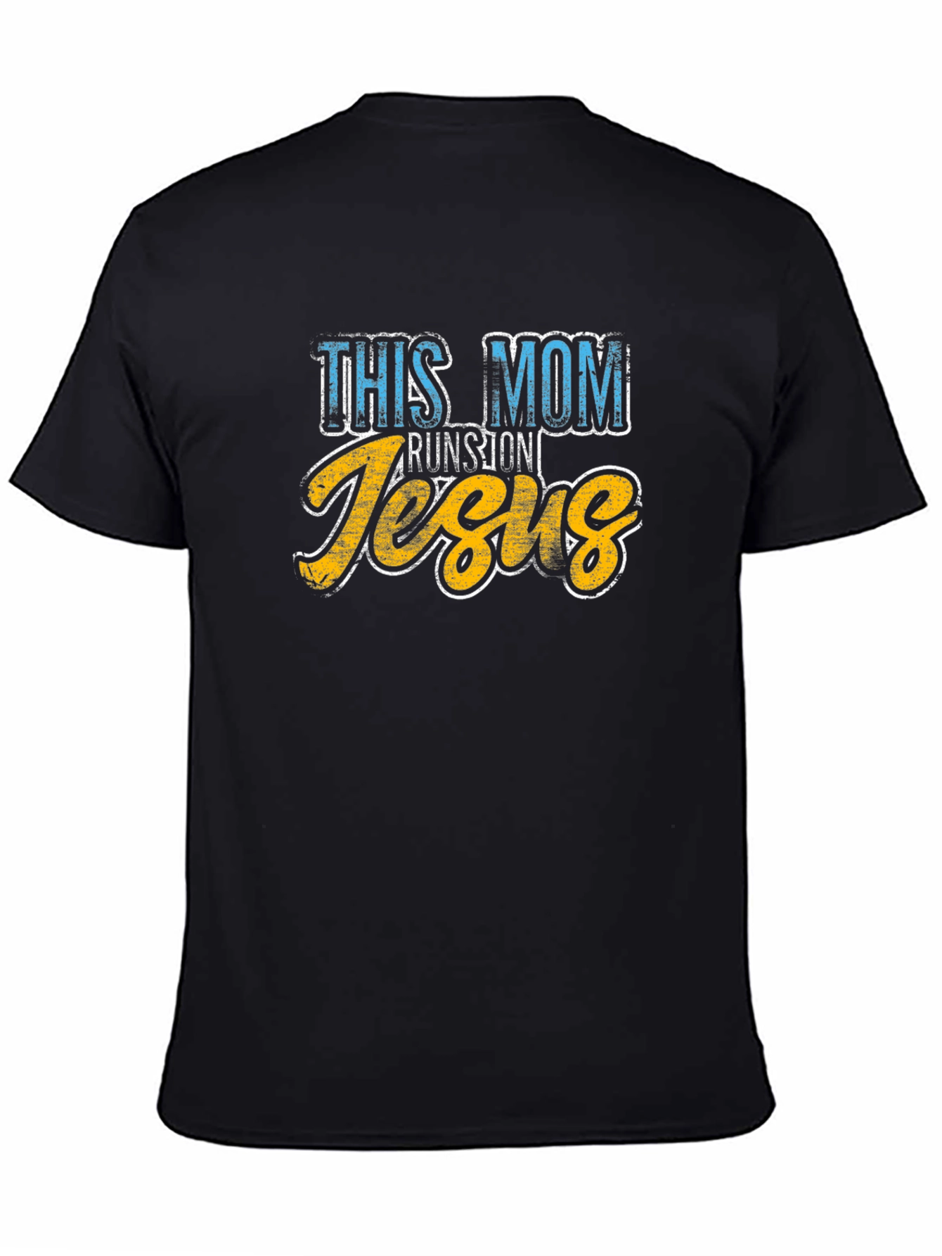 This Mom Runs on Jesus Graphic T-Shirt