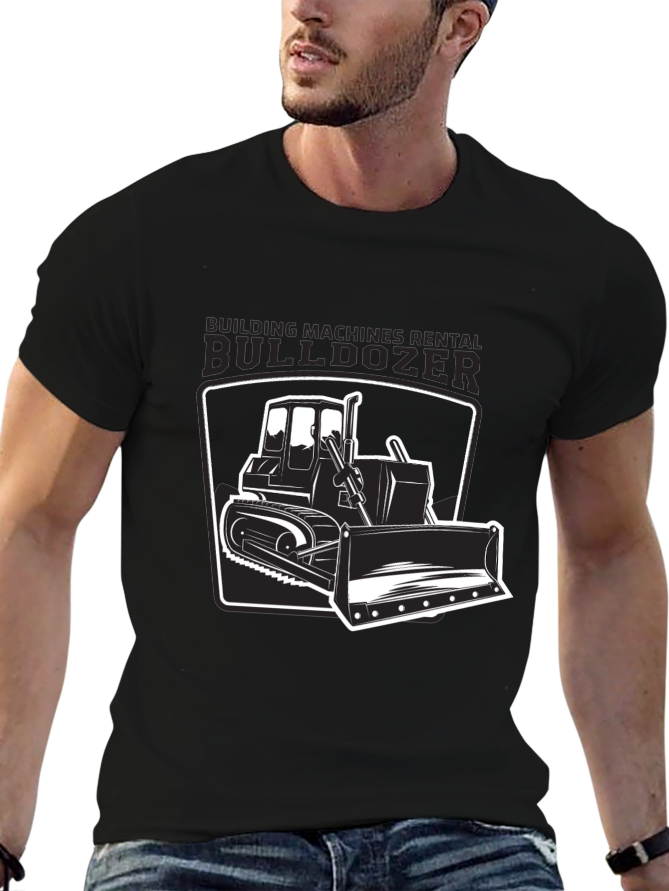 Bulldozer Graphic T-Shirt - Construction Vehicle Tee
