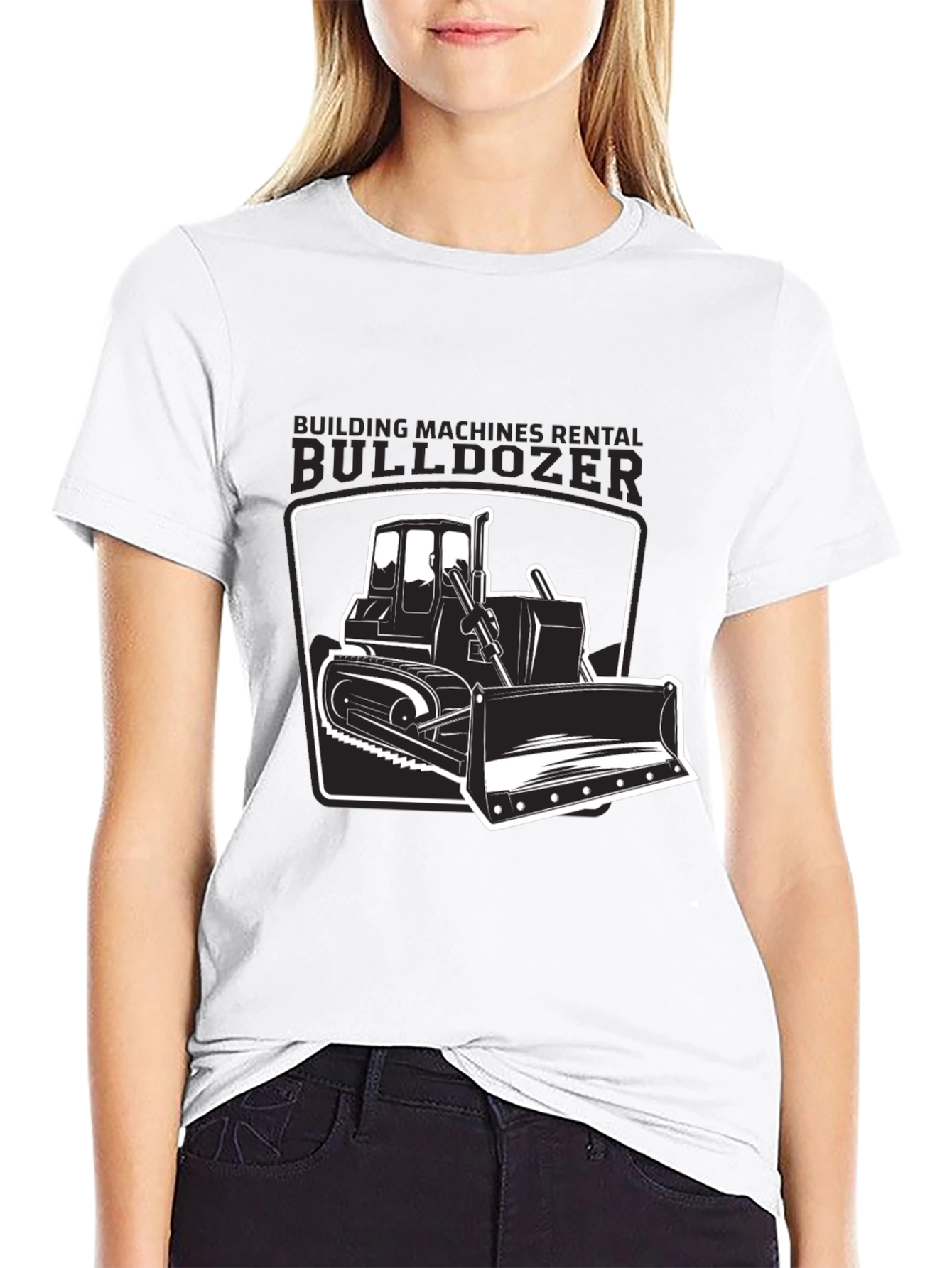 Bulldozer Graphic T-Shirt - Construction Vehicle Tee