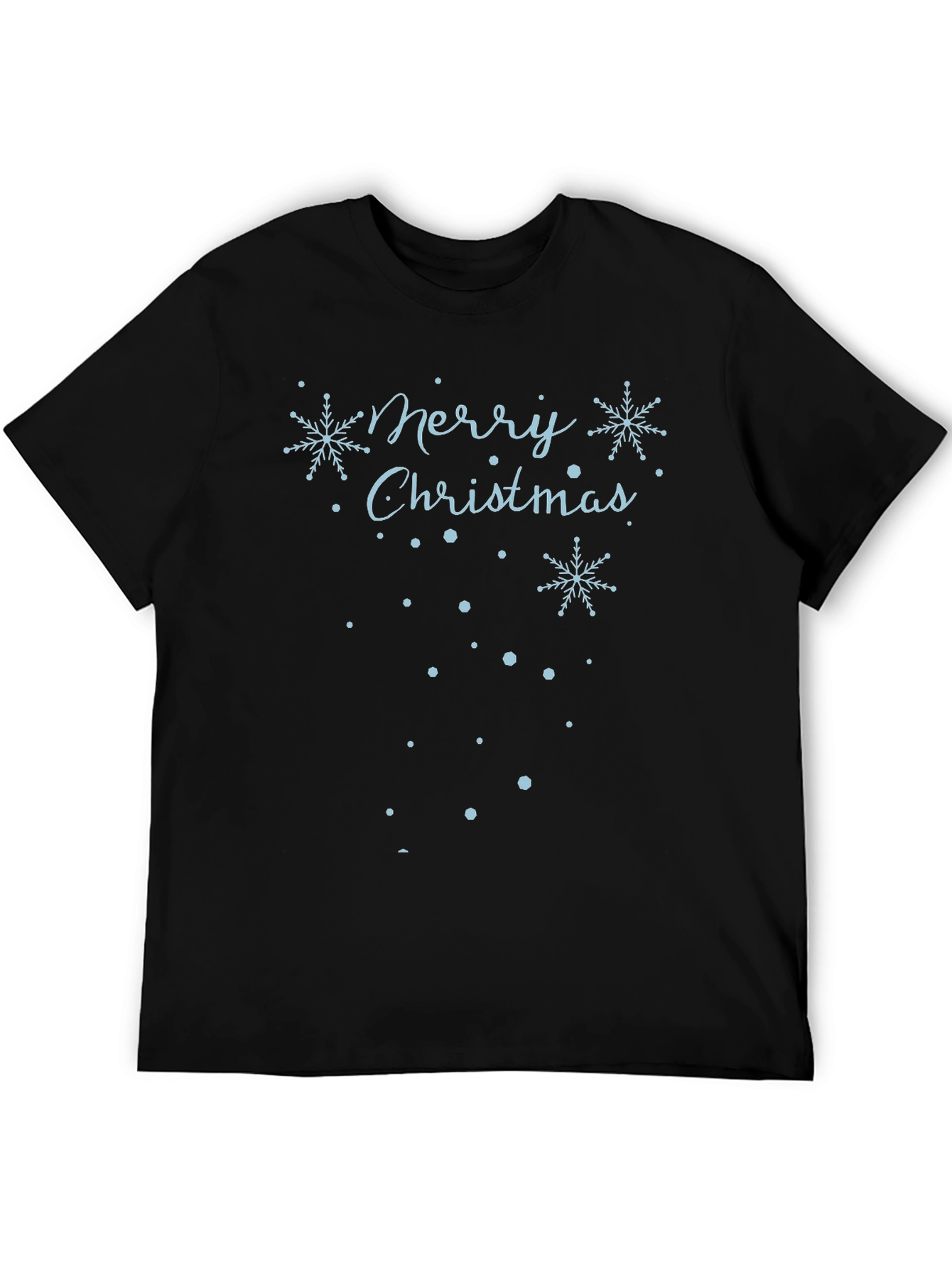 Merry Christmas Snowflake Graphic T-Shirt