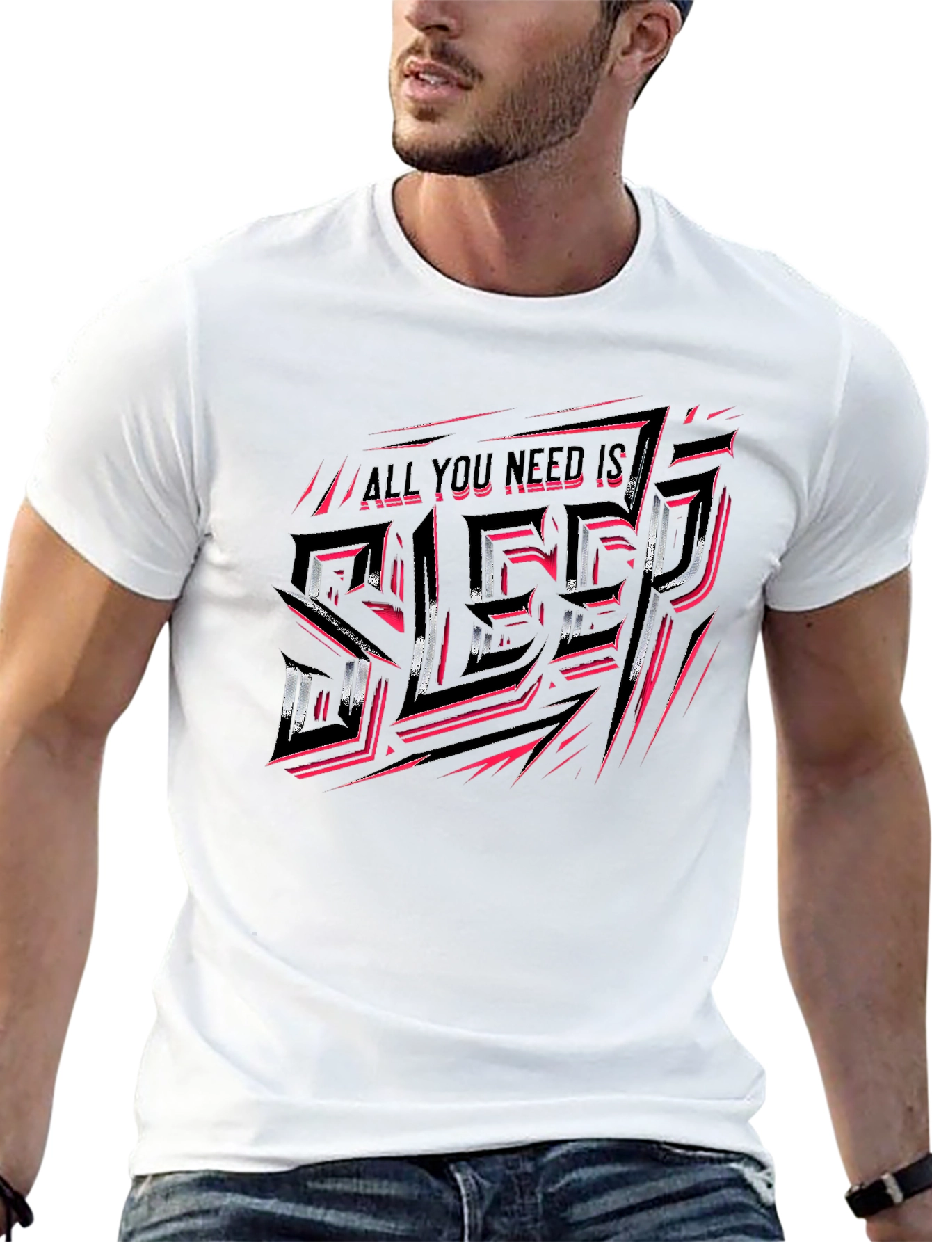 All You Need Is Sleep Black Graphic Tee