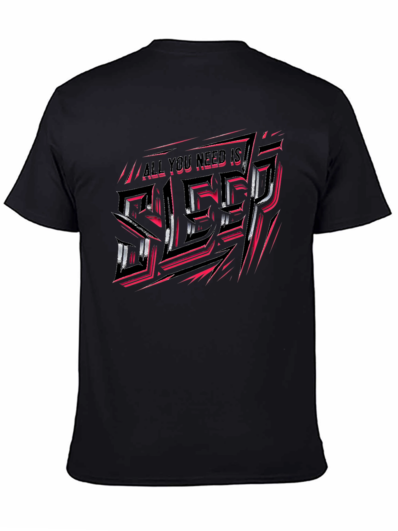 All You Need Is Sleep Black Graphic Tee