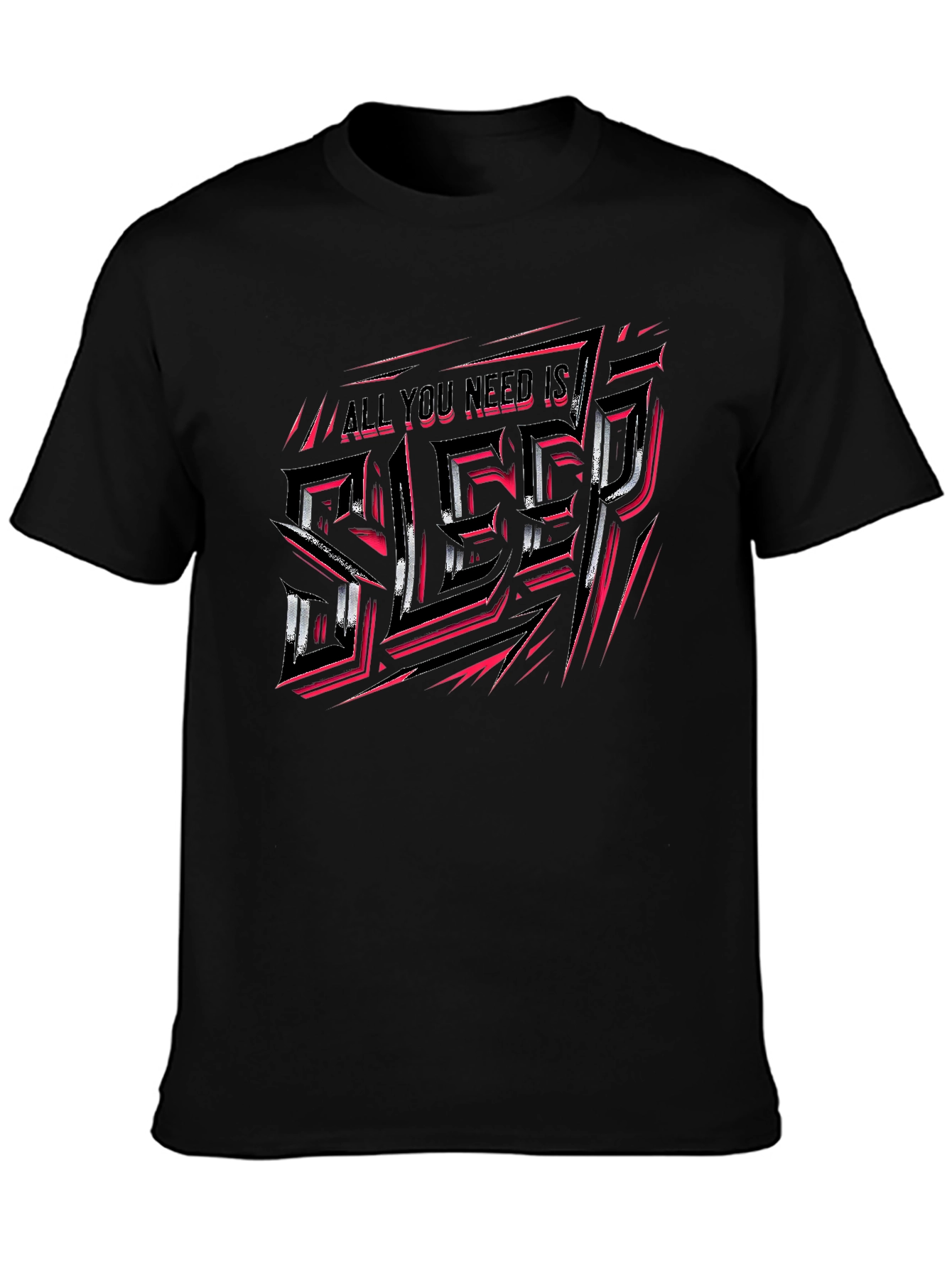 All You Need Is Sleep Black Graphic Tee