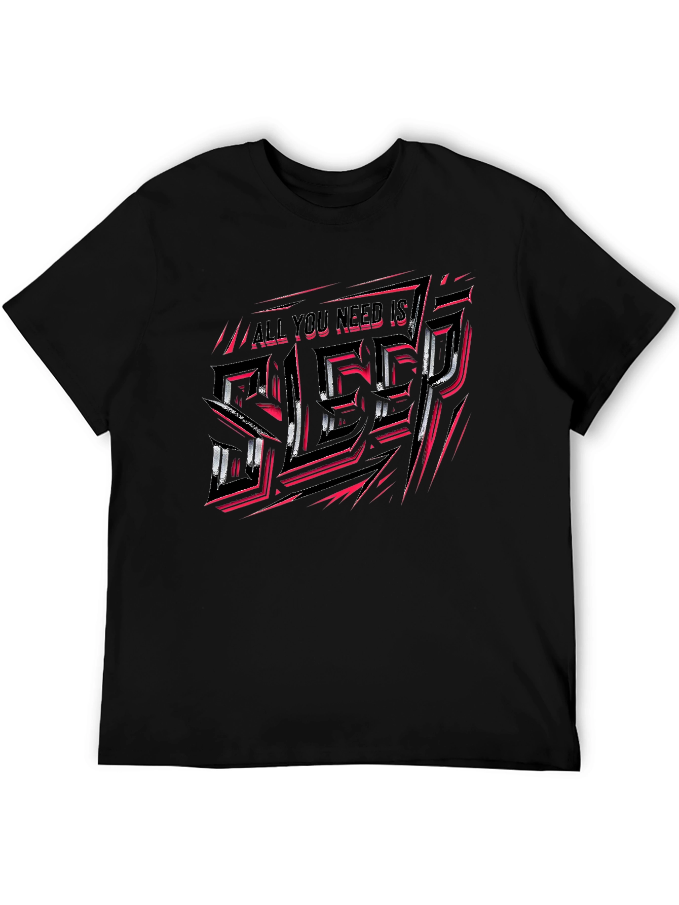 All You Need Is Sleep Black Graphic Tee